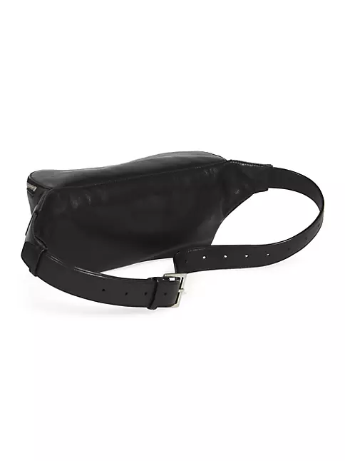 Leather Bum Bag With Monogram Business Trip Fanny Pack 