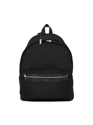 Shop Saint Laurent City Backpack in Nylon Canvas and Leather | Saks Fifth  Avenue