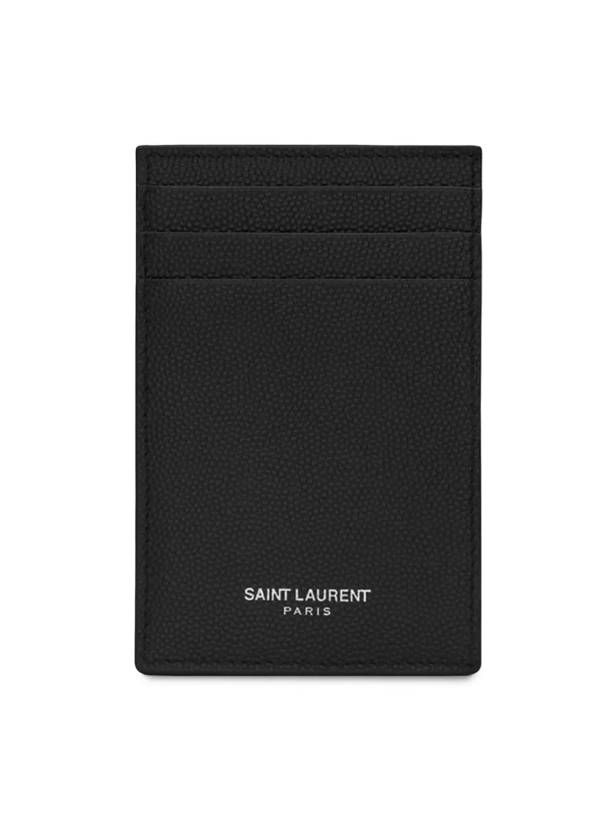 Shop Saint Laurent Bill Clip With Card Case In Grain De Shop Saint Laurent Bill Clip With Card Case In Grain De