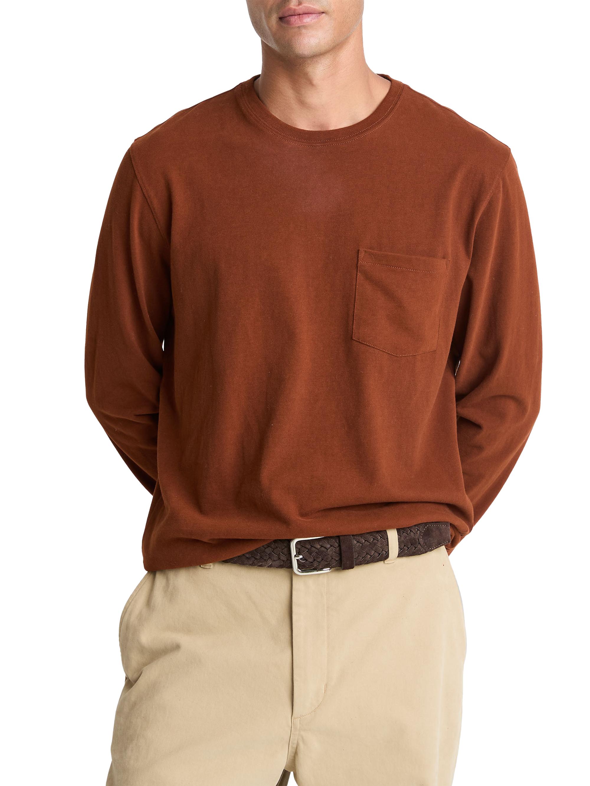 Vince Men's Jersey Pocket Crewneck T-Shirt - Copperhead