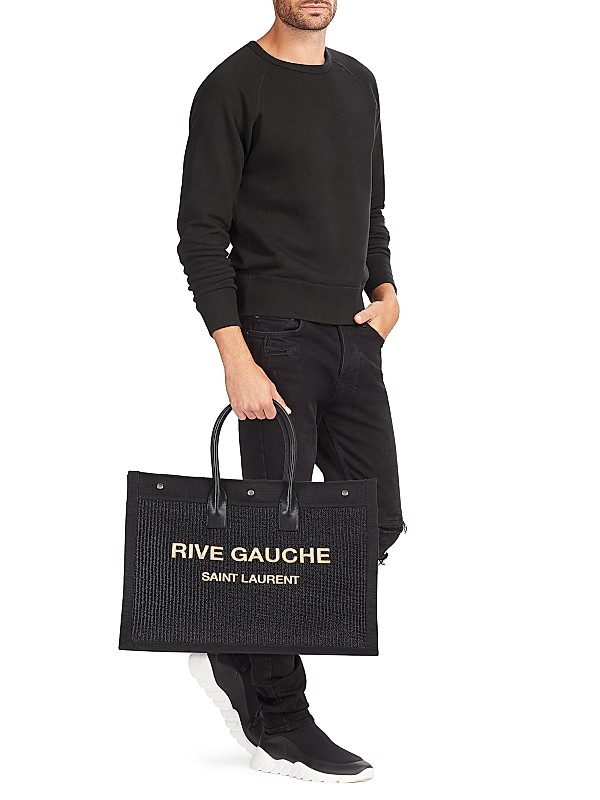 Shop Saint Laurent Rive Gauche Tote Bag | Saks Fifth Avenue Shop Saint Laurent Rive Gauche Tote Bag | Saks Fifth Avenue