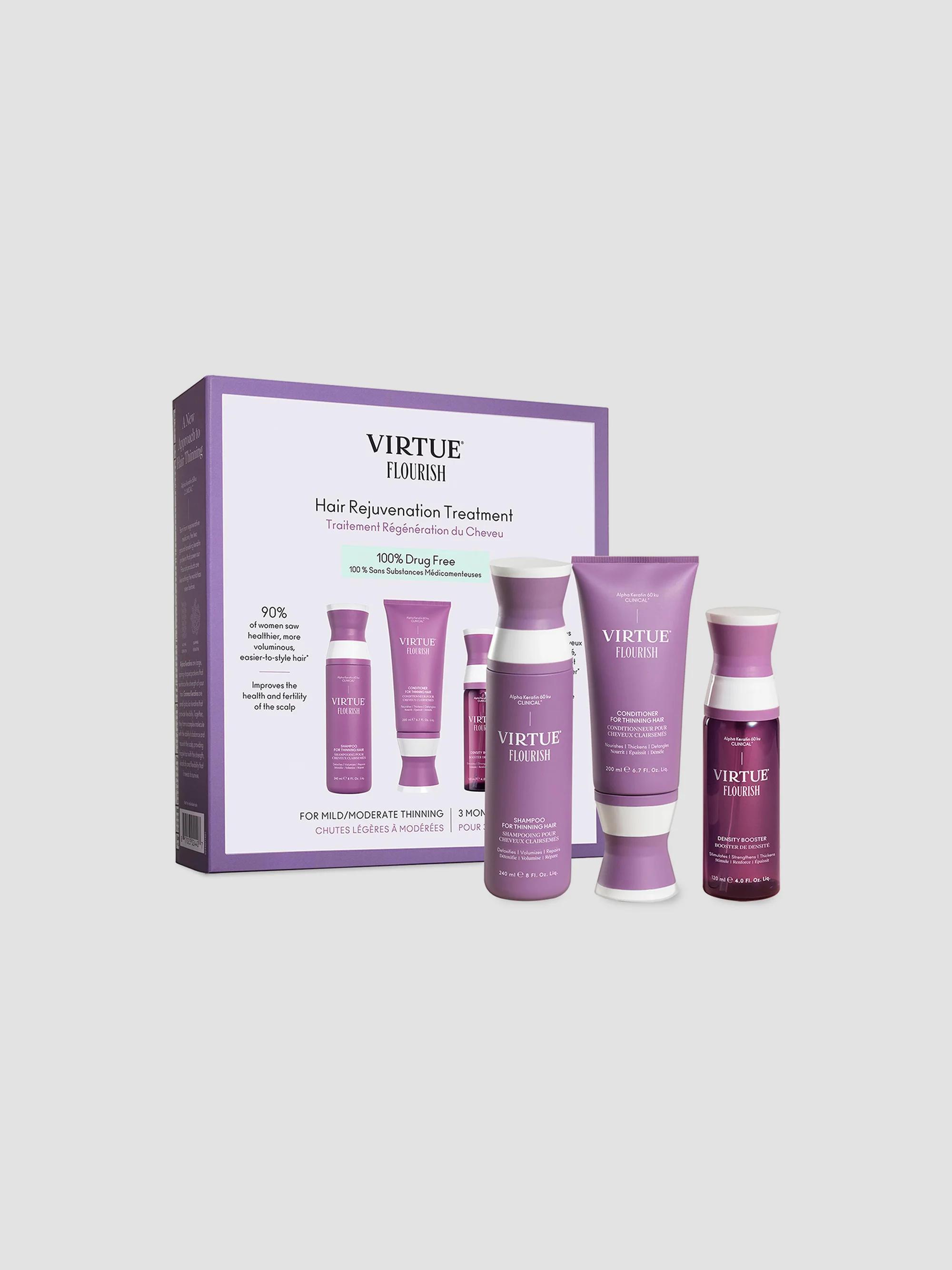 Virtue Women's Flourish Hair Rejuvenation 3-Piece Treatment Set
