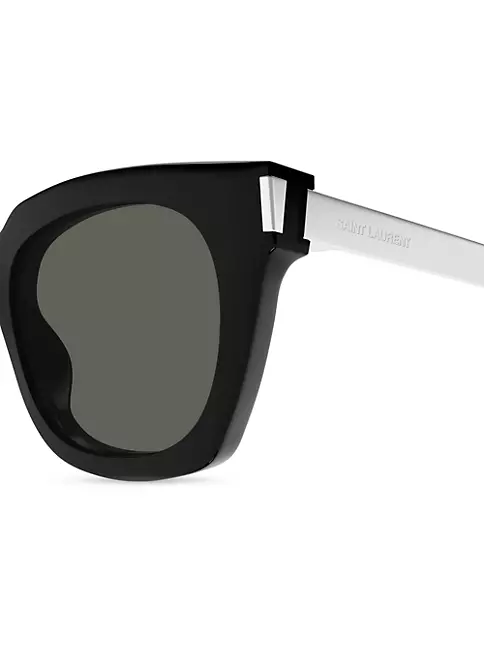 Baguette - Black acetate and metal sunglasses