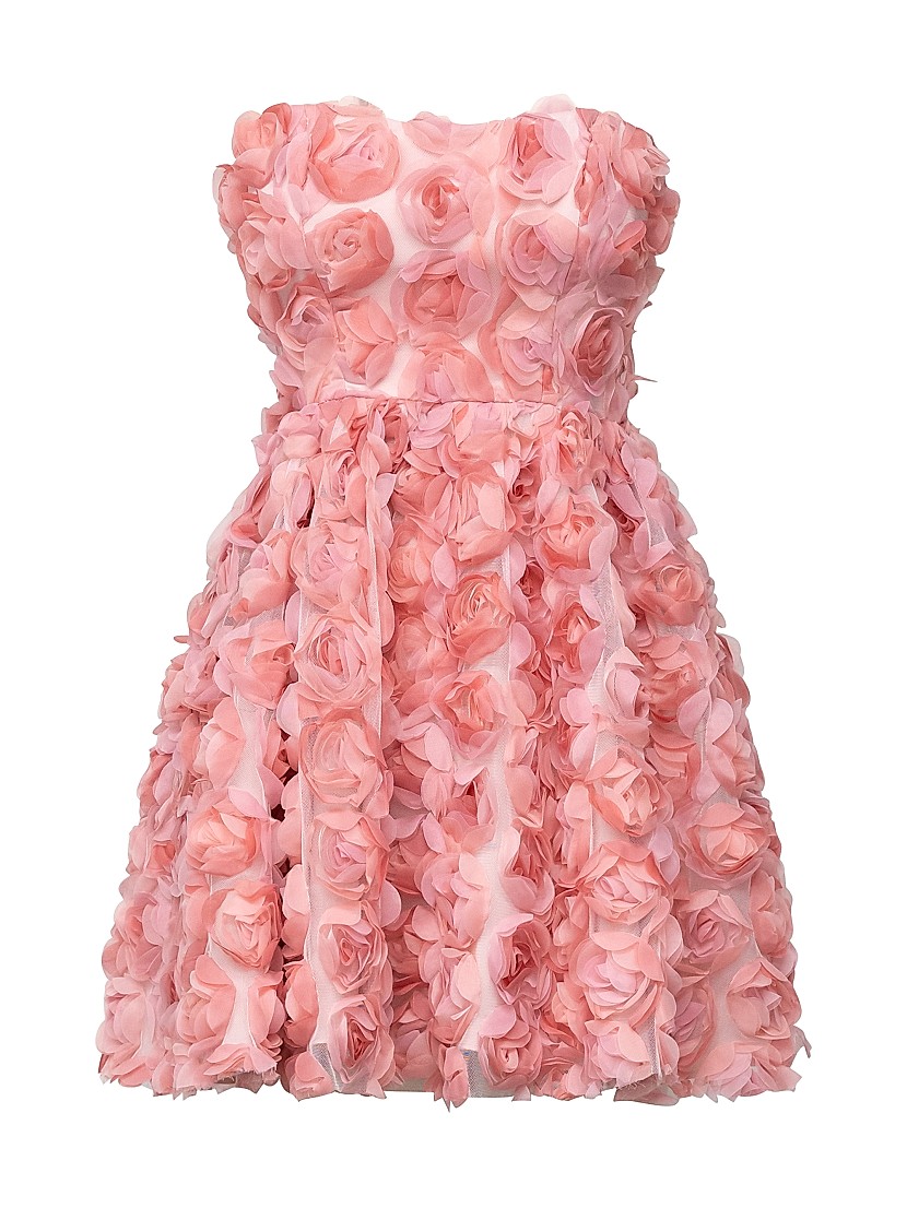 Shop Dress The Population Sasha Strapless Fit-&-Flare Shop Dress The Population Sasha Strapless Fit-&-Flare