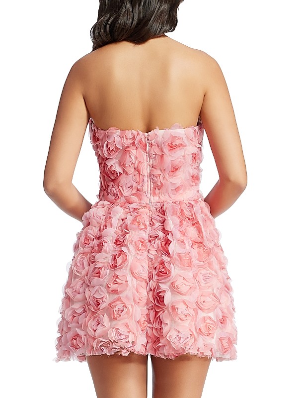 Shop Dress The Population Sasha Strapless Fit-&-Flare Shop Dress The Population Sasha Strapless Fit-&-Flare