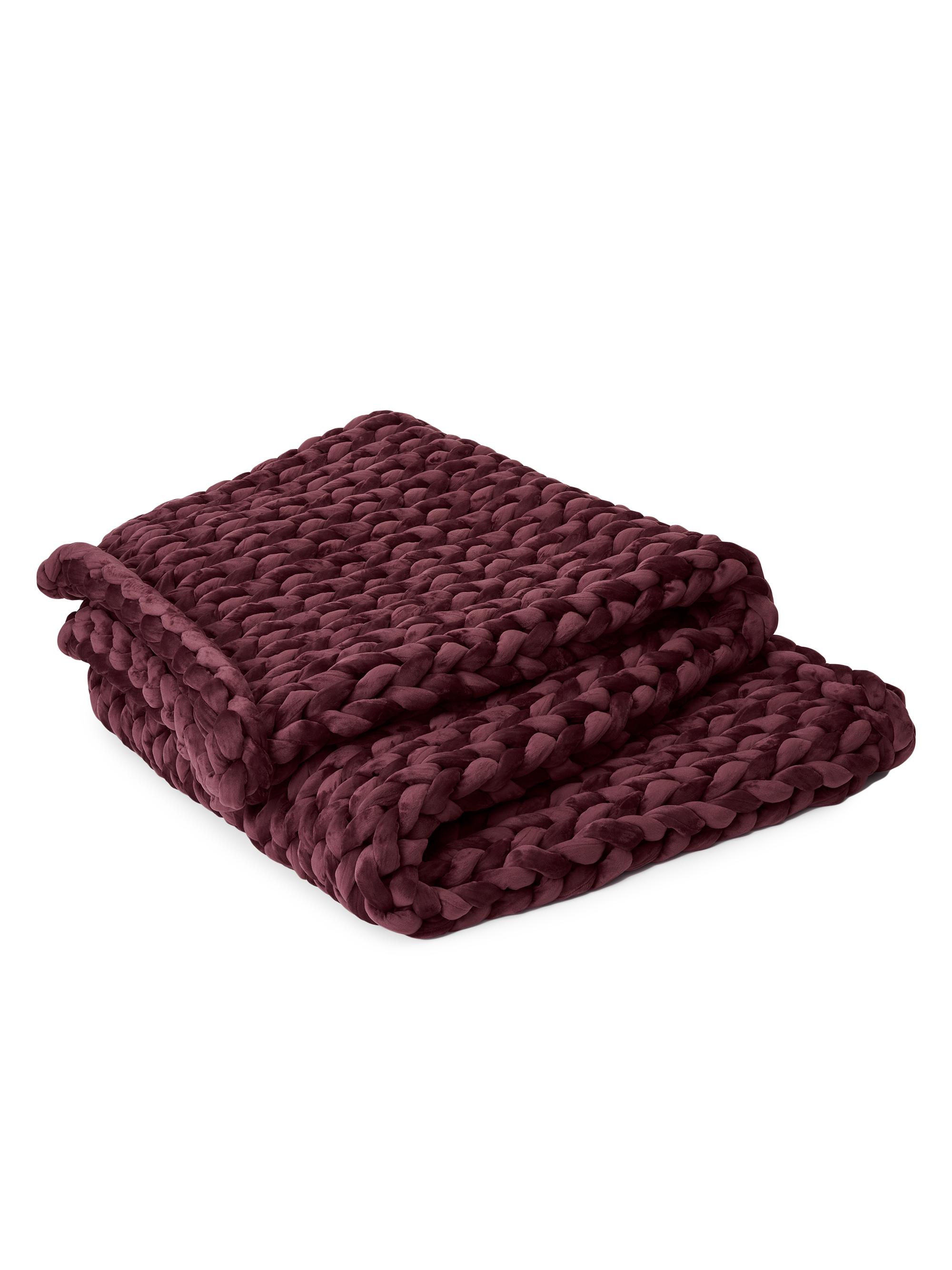 Bearaby Velvet Napper Knit Weighted Blanket - Tourmaline 15