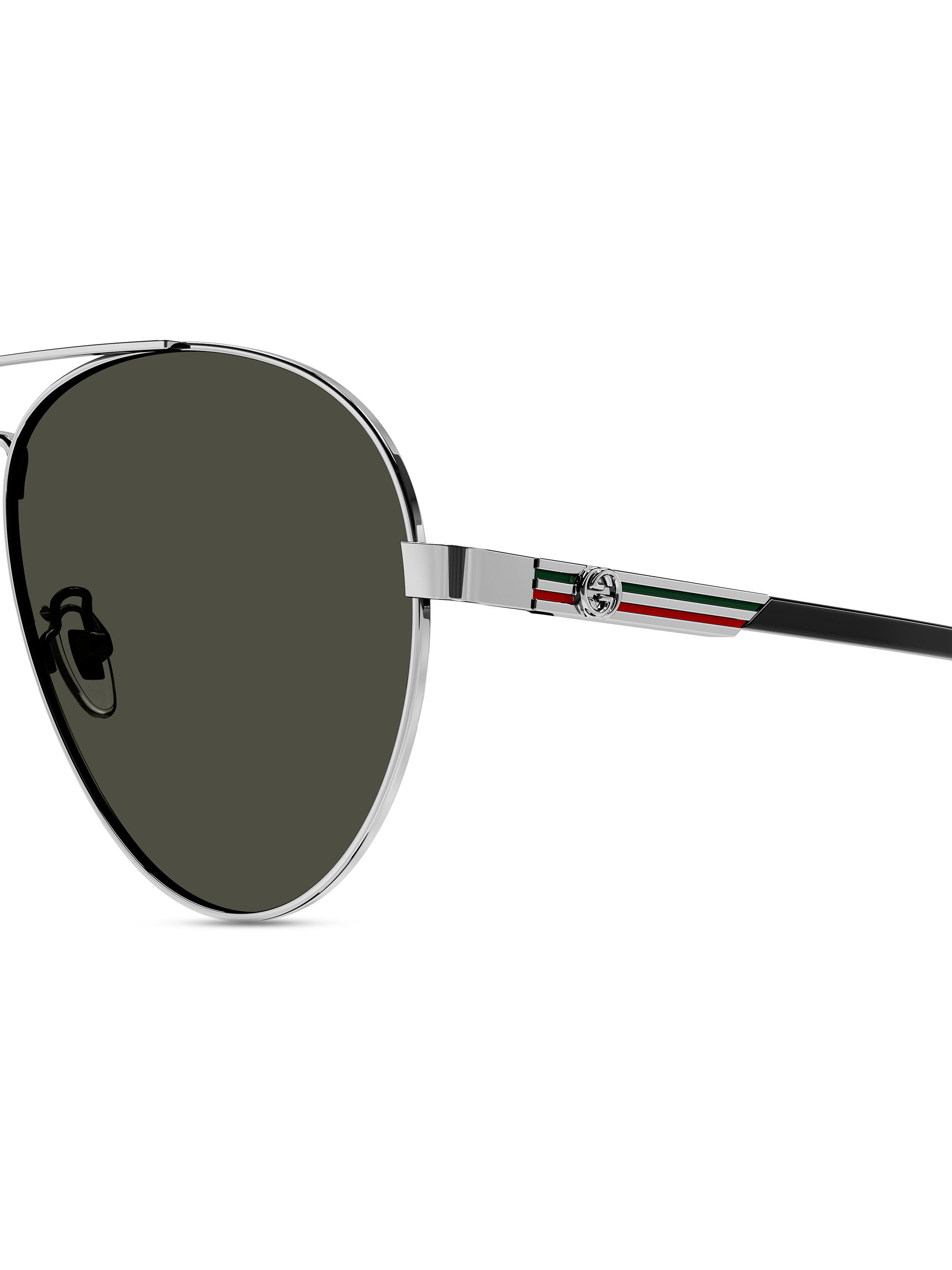 Gucci Archive Details 61MM Metal Pilot Sunglasses | Saks Fifth Avenue
