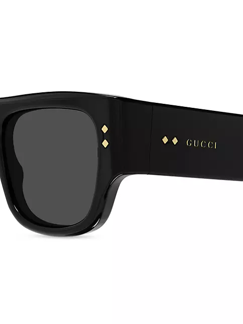 Gucci Men's Nouvelle Vague 54mm Square Acetate Sunglasses Black