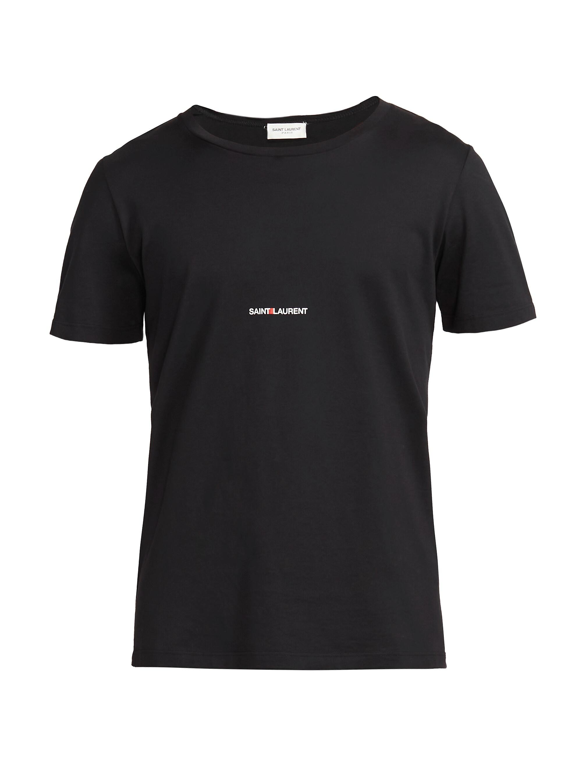 Saint Laurent Men's Classic Logo Tee - Black