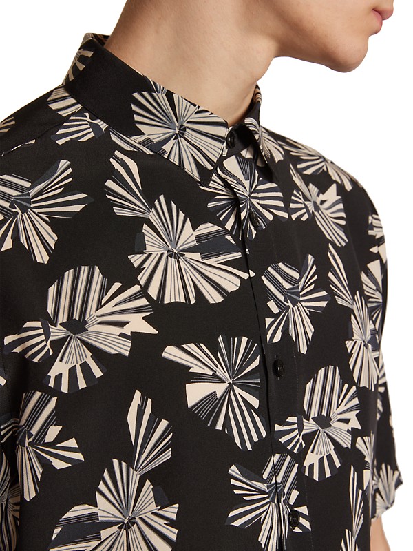 Shop Saint Laurent Printed Silk Short-Sleeve Shirt | Saks Shop Saint Laurent Printed Silk Short-Sleeve Shirt | Saks