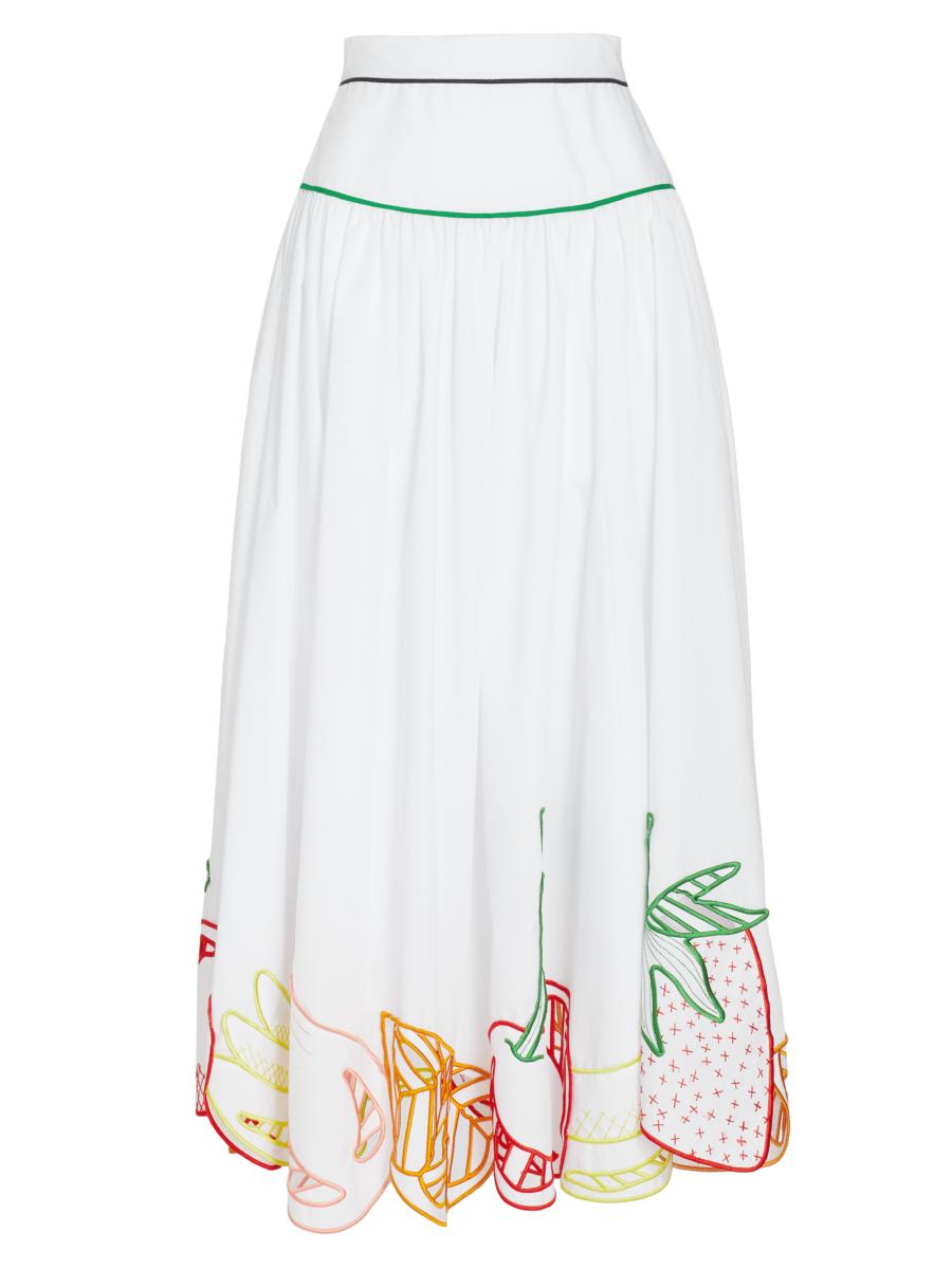 Lela Rose Embroidered Fruit Maxi Skirt | Saks Fifth Avenue