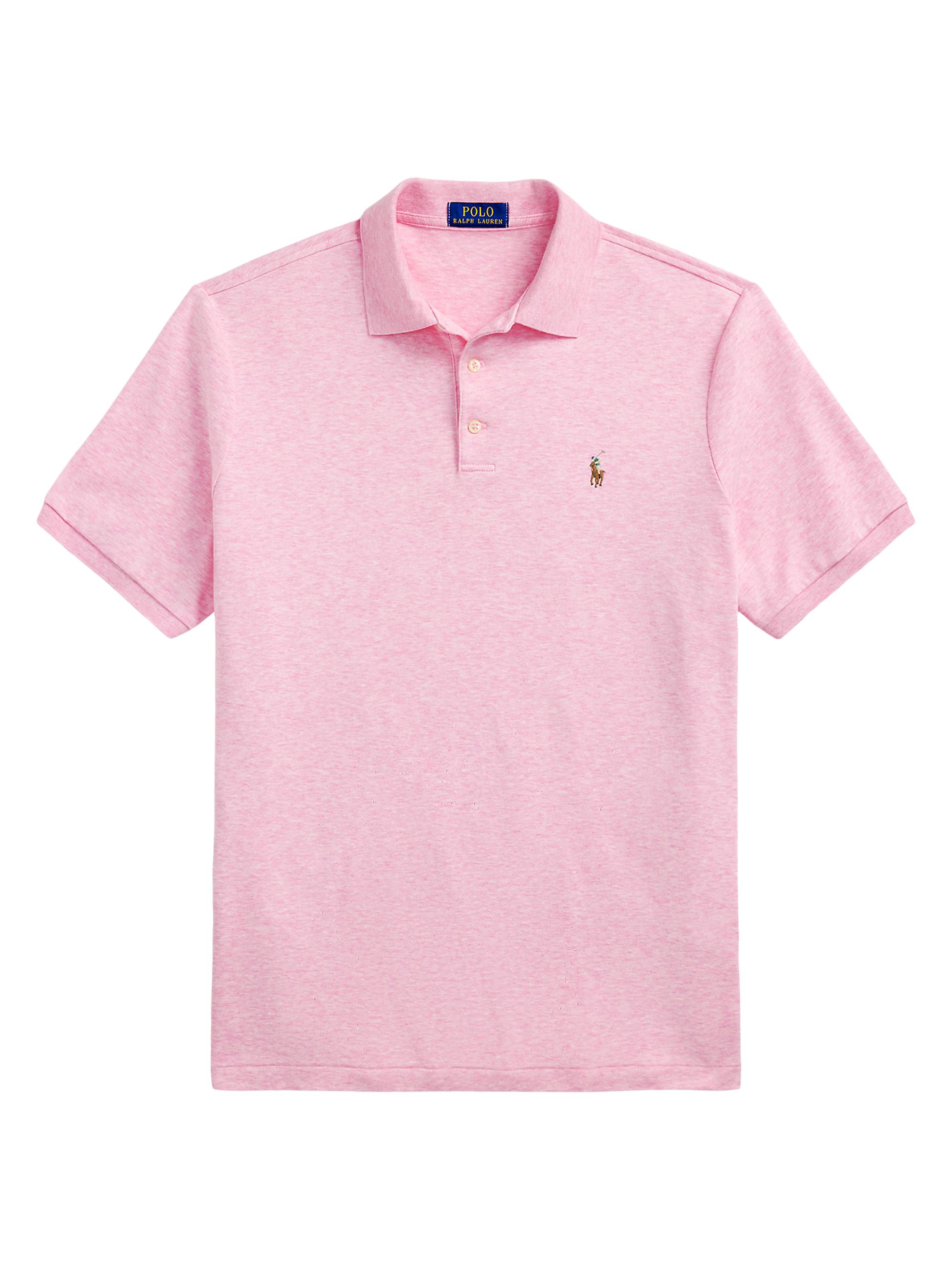 Polo Ralph Lauren Men's Cotton Slim-Fit Polo Shirt - Carmel Pink Heather