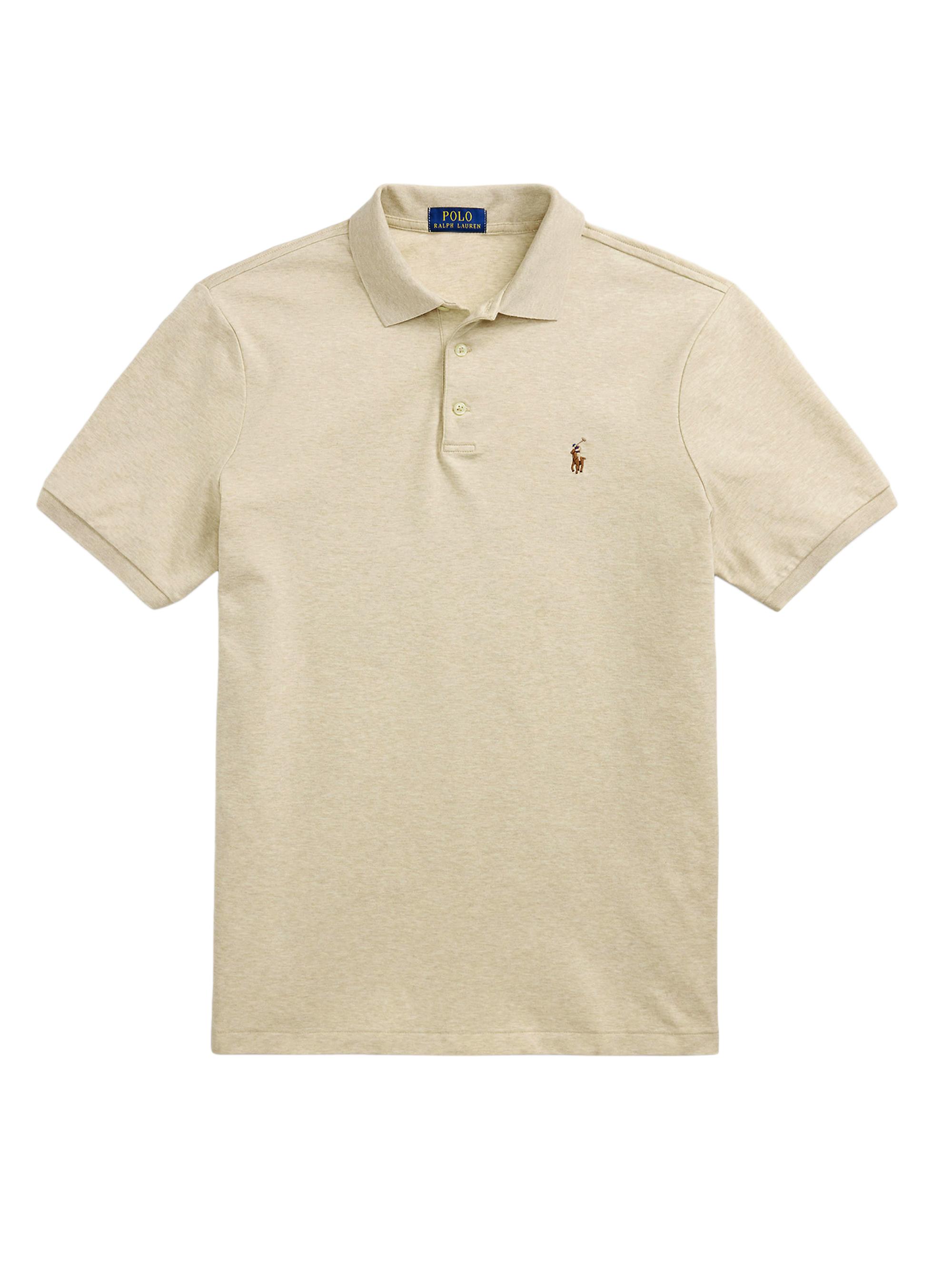 Polo Ralph Lauren Men's Cotton Slim-Fit Polo Shirt - Expedition Dune Heather