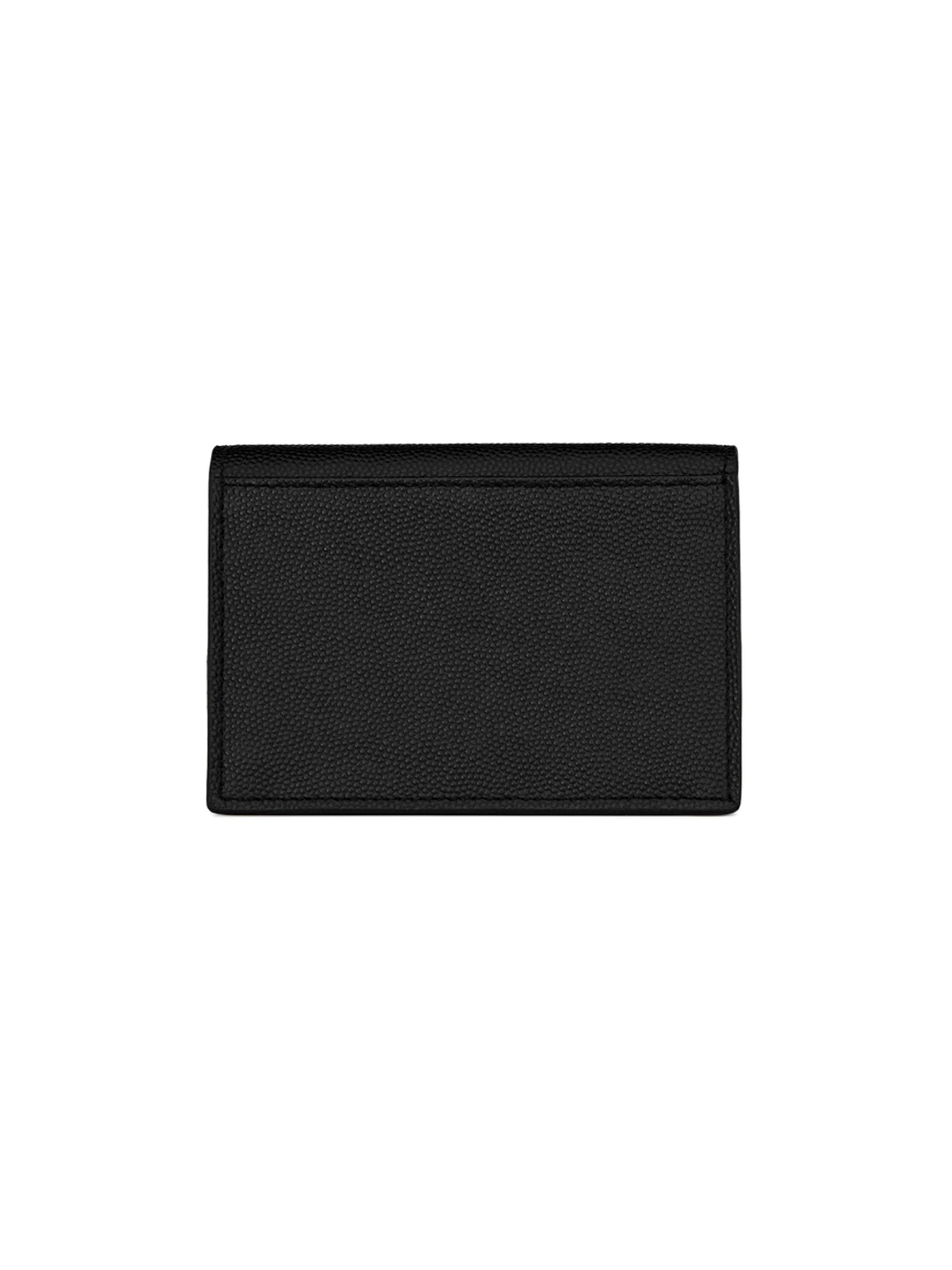 小物 SAINT LAURENT business card case Saint Laurent Business Card Holder With Flap In Grain De