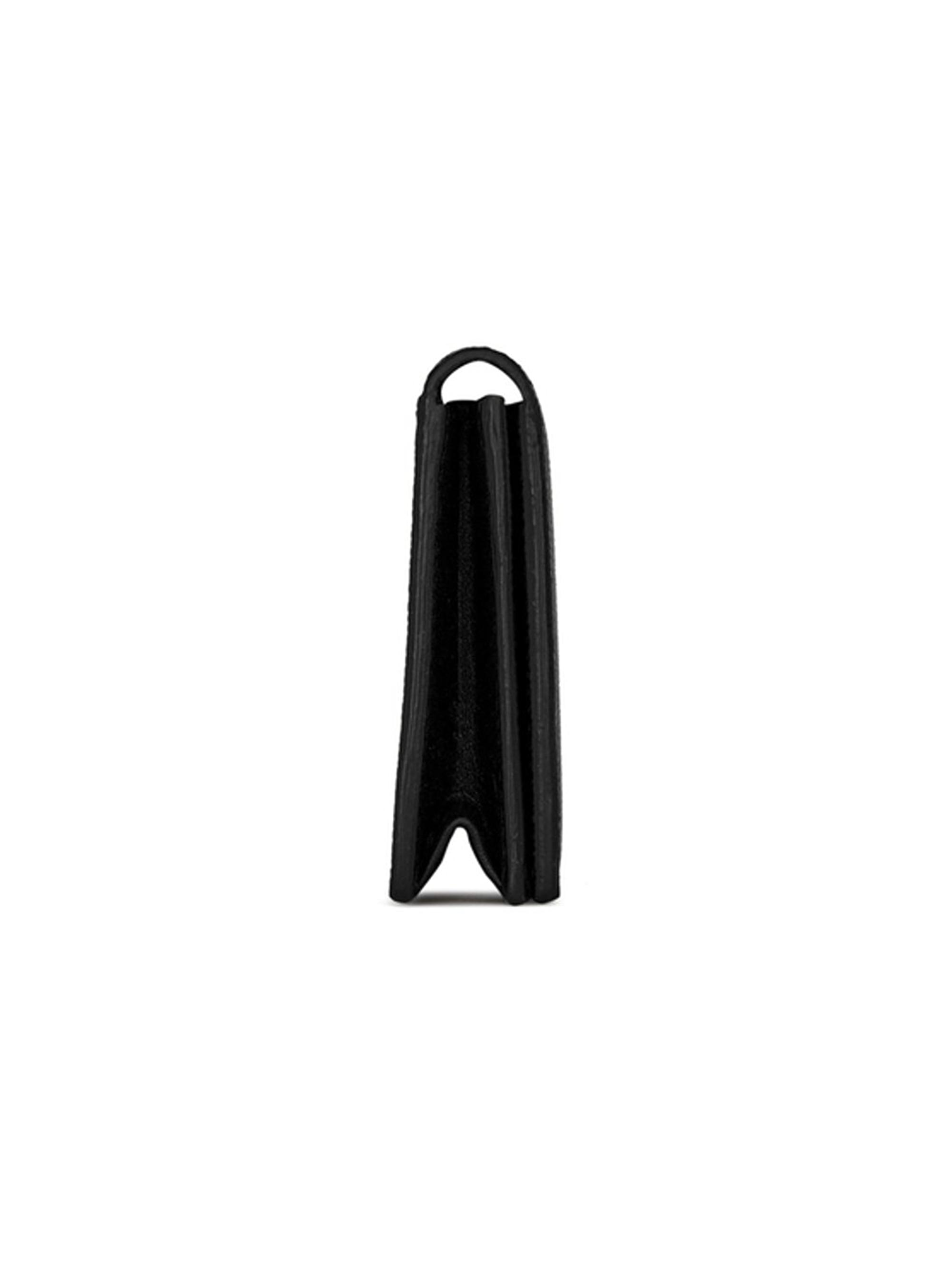 Saint Laurent Business Card Holder With Flap In Grain De