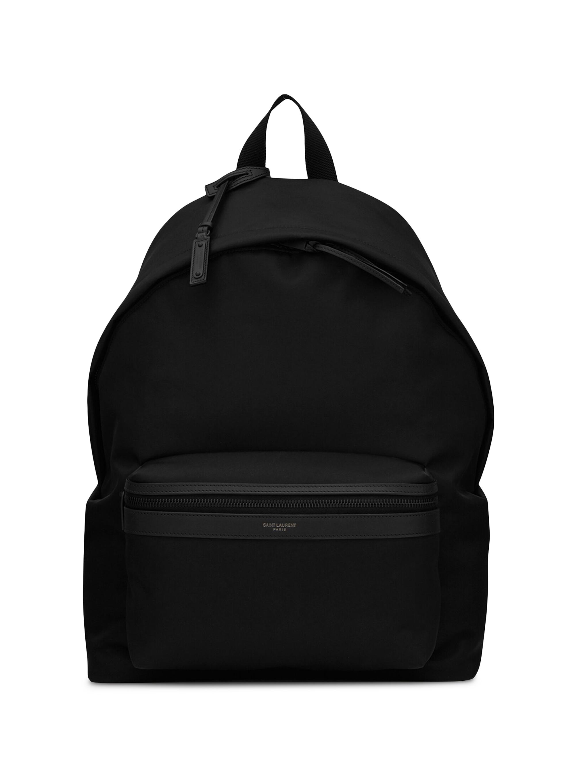 Saint Laurent City Backpack in Nylon Canvas and Leather