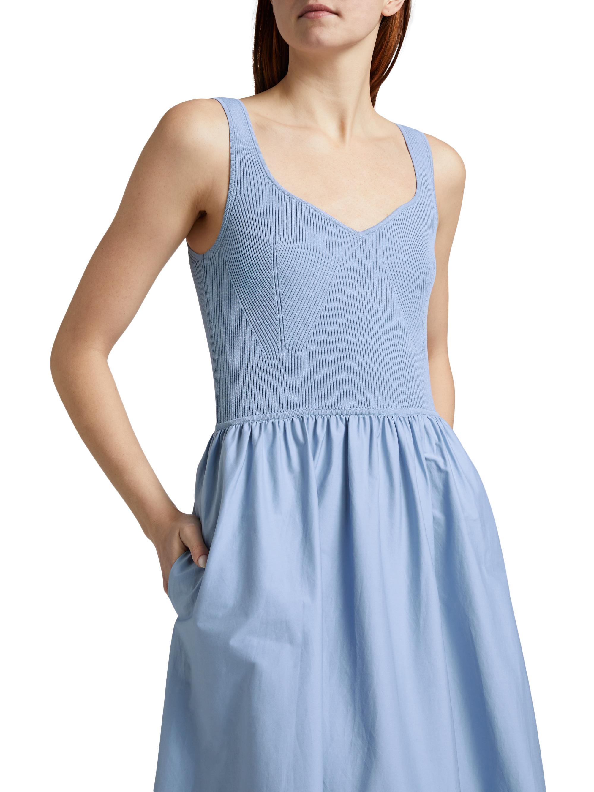 Tanya Taylor Josephina Mixed Media Tiered Midi-Dress | Saks Fifth Avenue