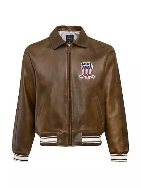 Shop Avirex Limited-Edition Icon Leather Bomber Jacket | Saks