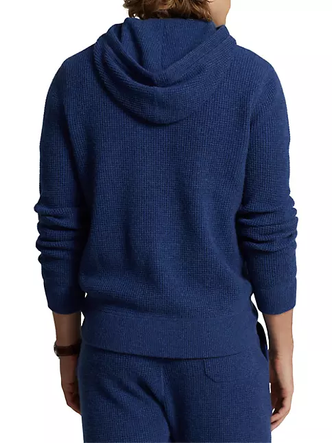 Polo Ralph Lauren Blue Cashmere Hooded Cardigan XL - Sweats & hoodies