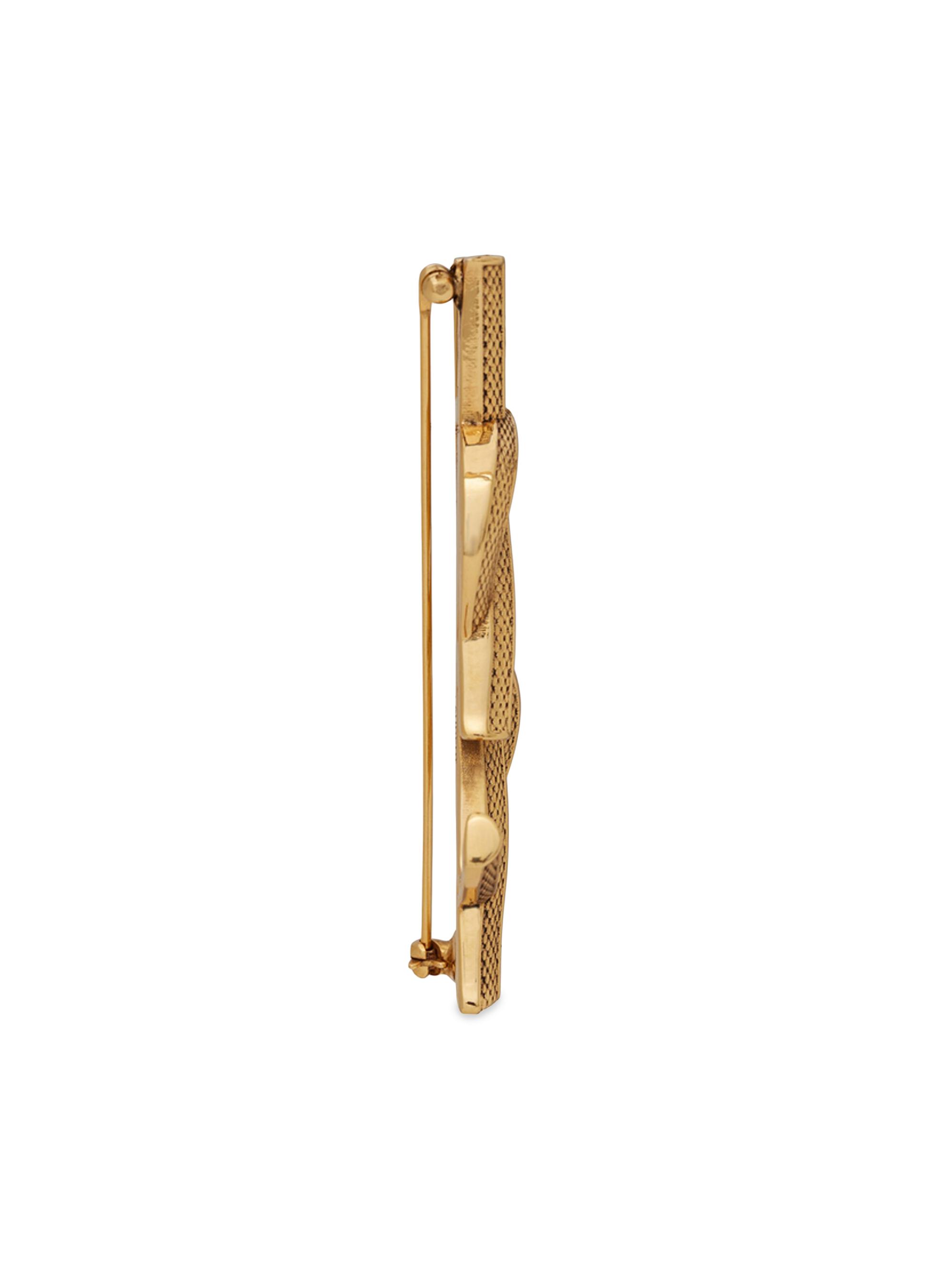 Saint Laurent Goldtone YSL Logo Brooch | Saks Fifth Avenue