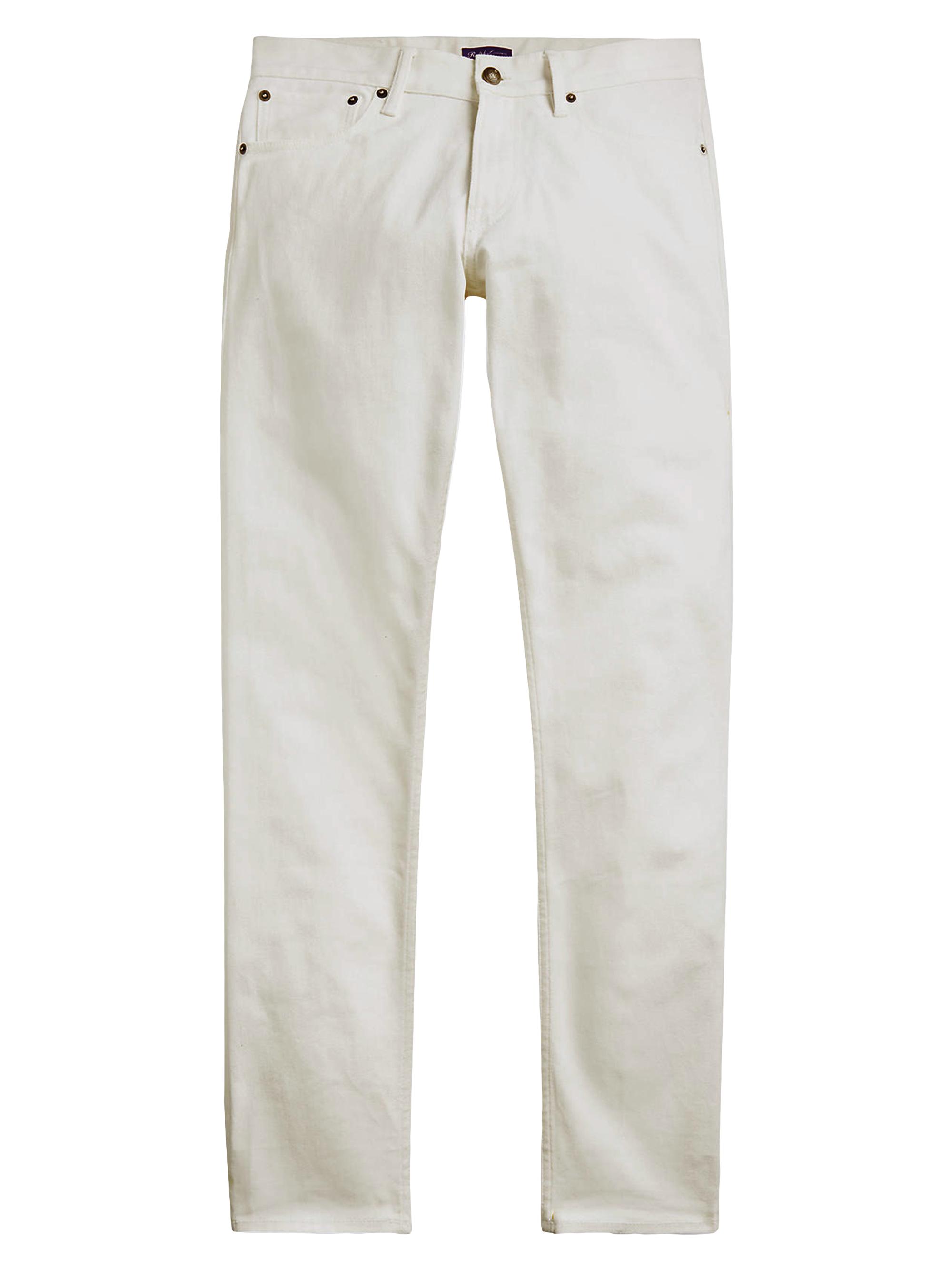 Ralph Lauren Purple Label Men's Five-Pocket Slim-Fit Jeans - Classic White