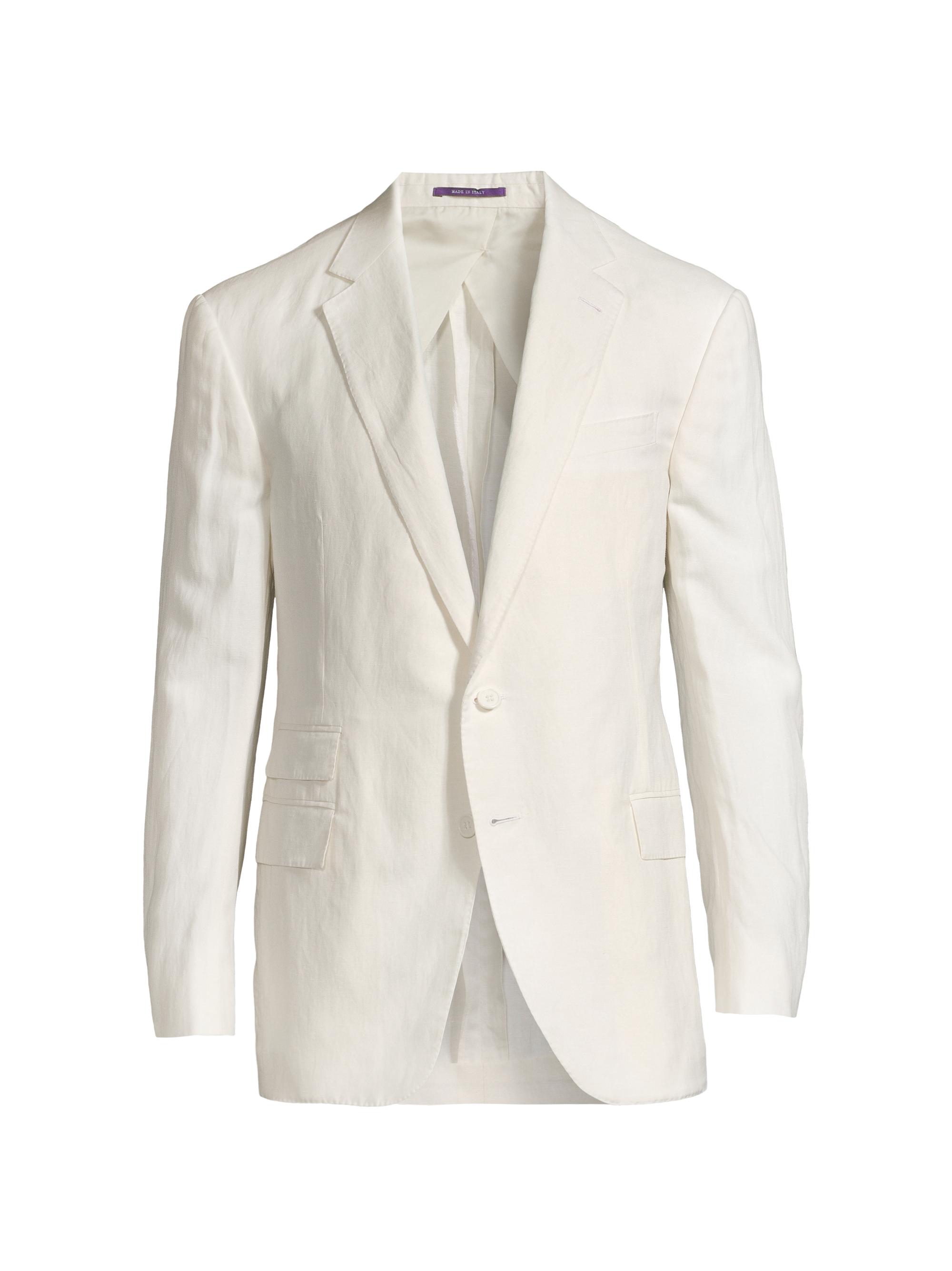 Ralph Lauren Purple Label Men's Kent Linen-Silk Sportcoat - Cream
