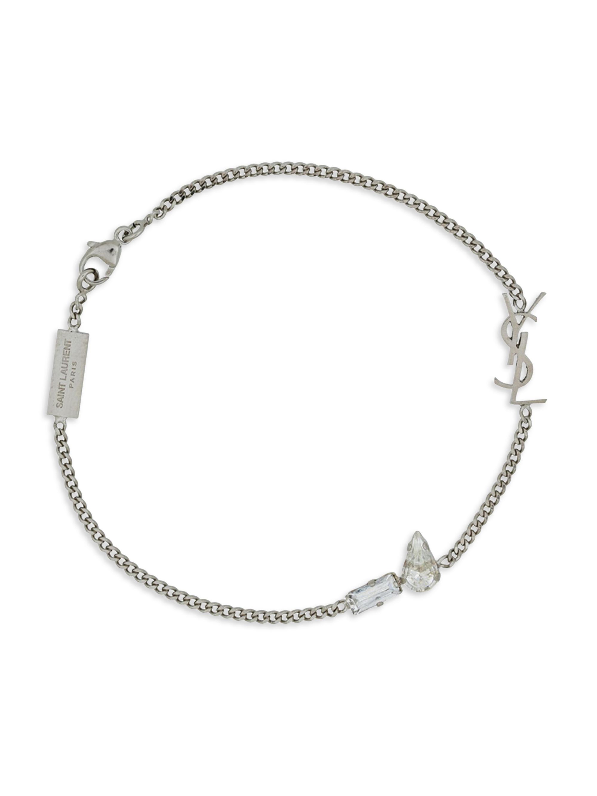 Saint Laurent Mint YSL Chain Bracelet