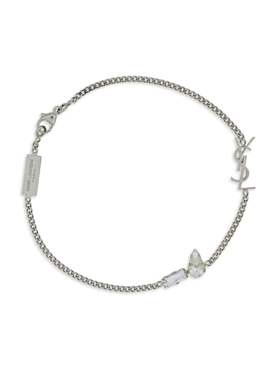 アクセサリーその他 Saint Laurent Opyum bracelet SAINT LAURENT Opyum leather and gold-tone bracelet | NET-A