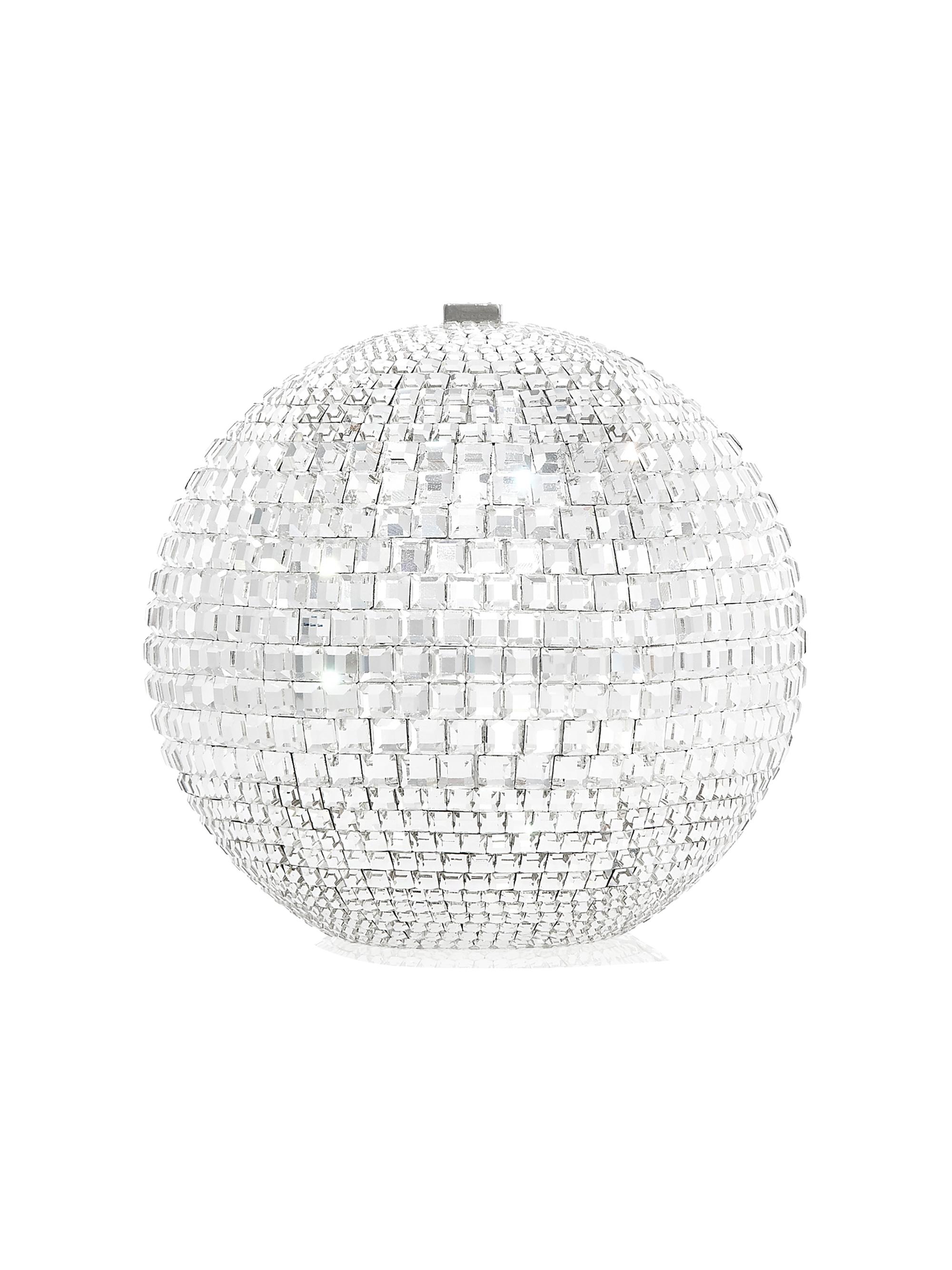 Judith Leiber Couture Women's Disco Ball Crystal Clutch - Silver Rhine