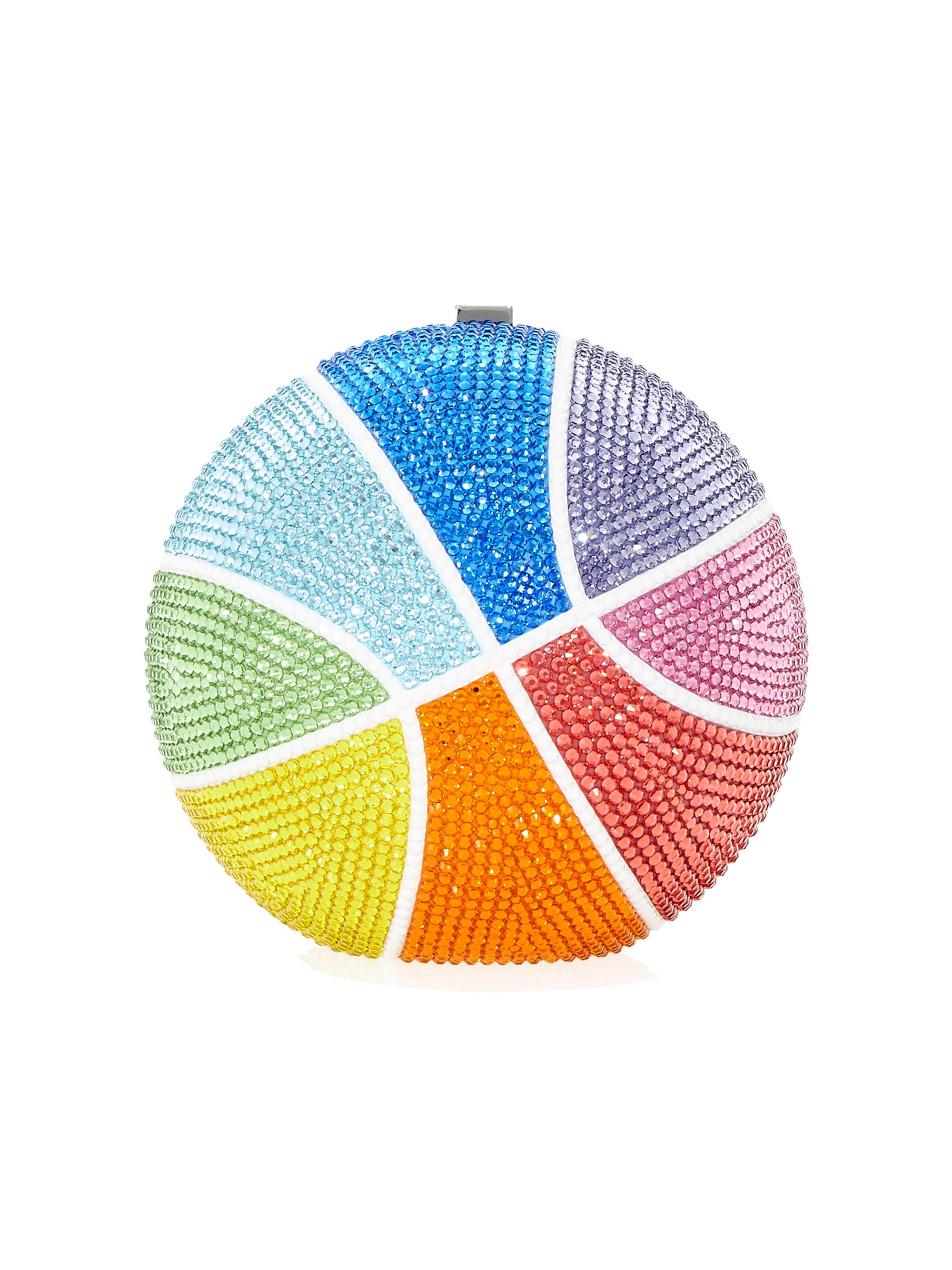 Judith Leiber Couture Women's Crystal-Embellished Basketball Clutch - Silver Multi