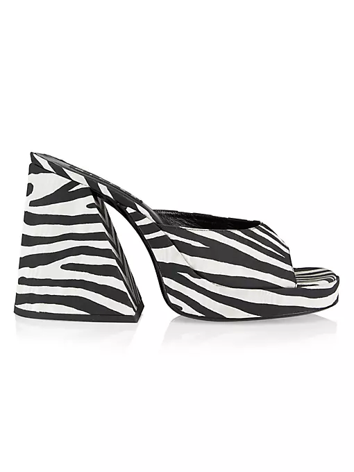 Simon Miller - Slice Zebra Platform Slide-On Sandals