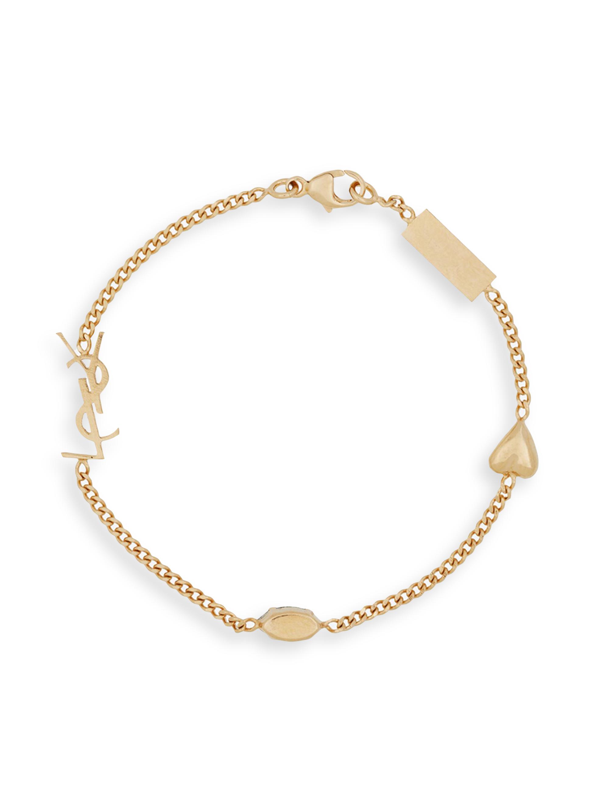 Saint Laurent Opyum Heart Charm Bracelet In Metal | Saks Fifth Avenue