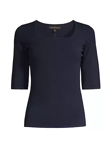 The Hermes Knit Square-Neck Top