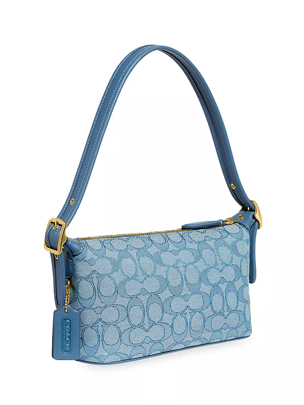 COACH Swinger Bag In Signature Jacquard in Blue