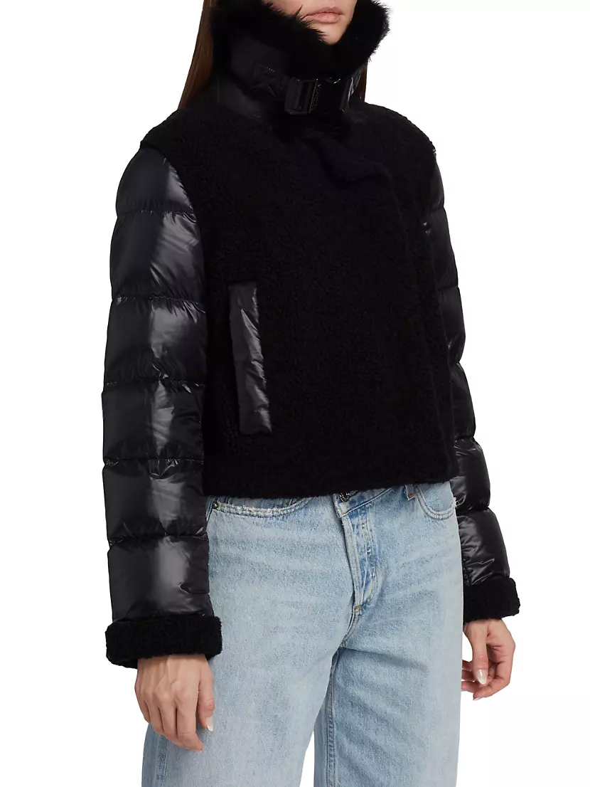 Mainline Shearling-Embellished Puffer Jacket