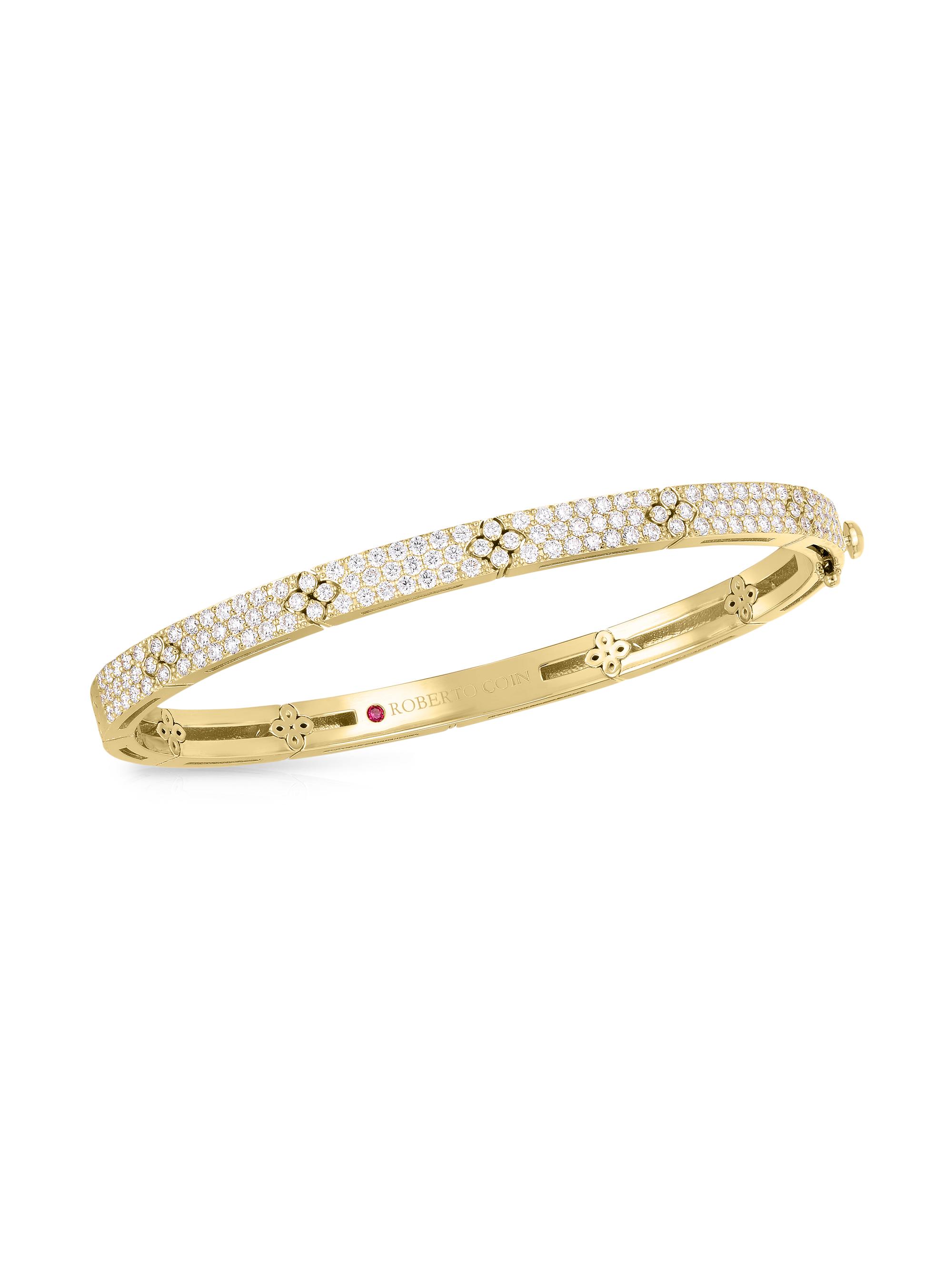 Roberto Coin Women's Love In Verona 18K Yellow Gold & 1.7 TCW Diamond Bangle - Yellow Gold