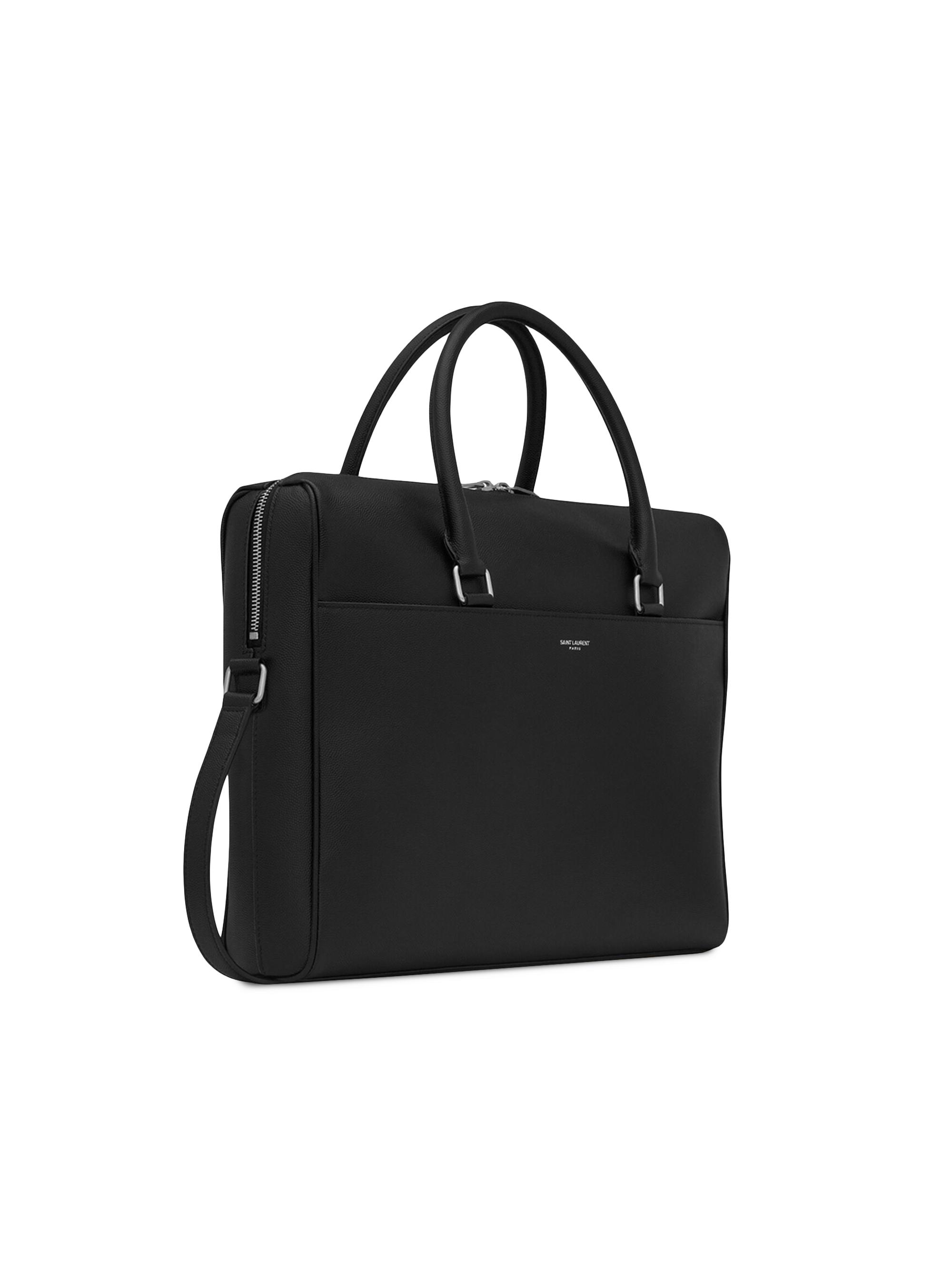Saint Laurent Leather Briefcase | Saks Fifth Avenue