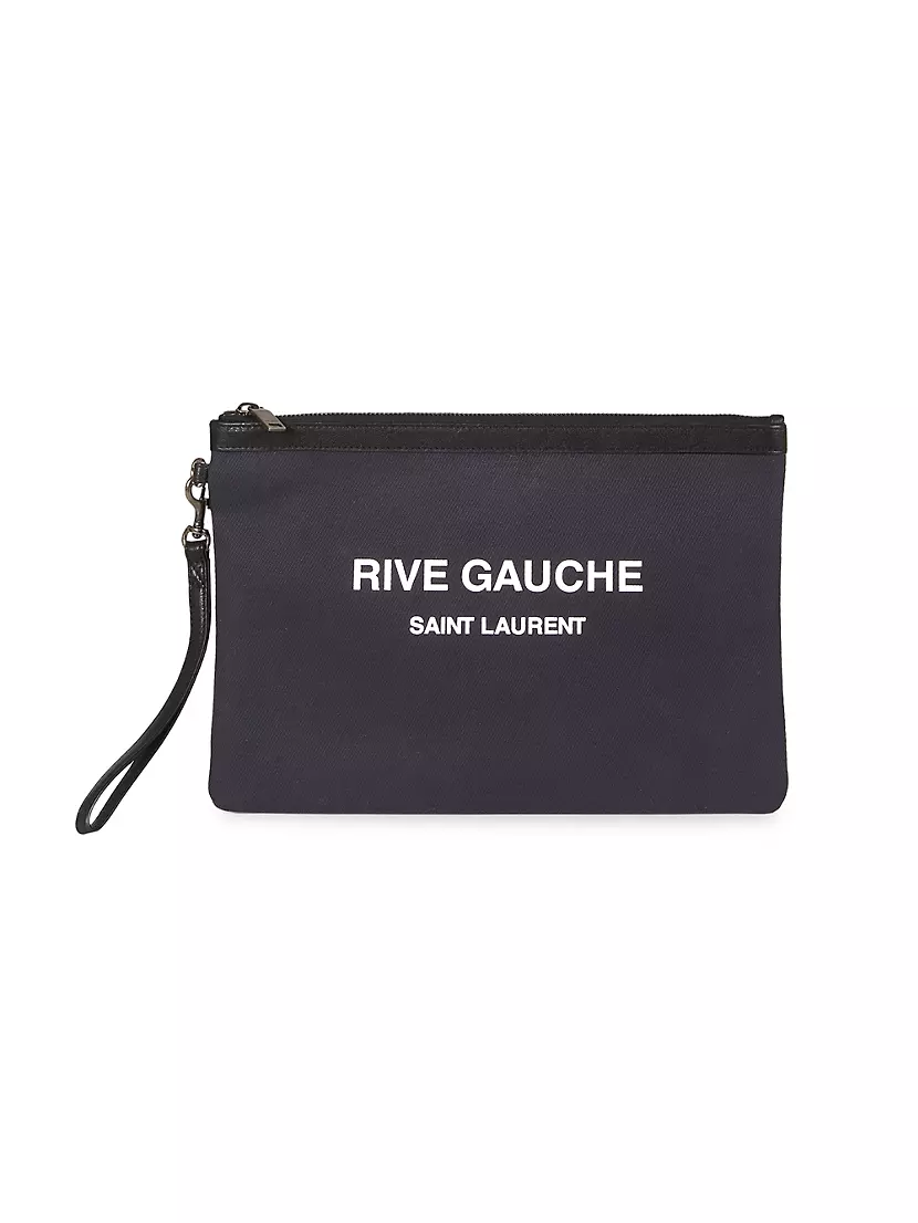 Shop Saint Laurent Rive Gauche Zipper Pouch | Saks Fifth Avenue