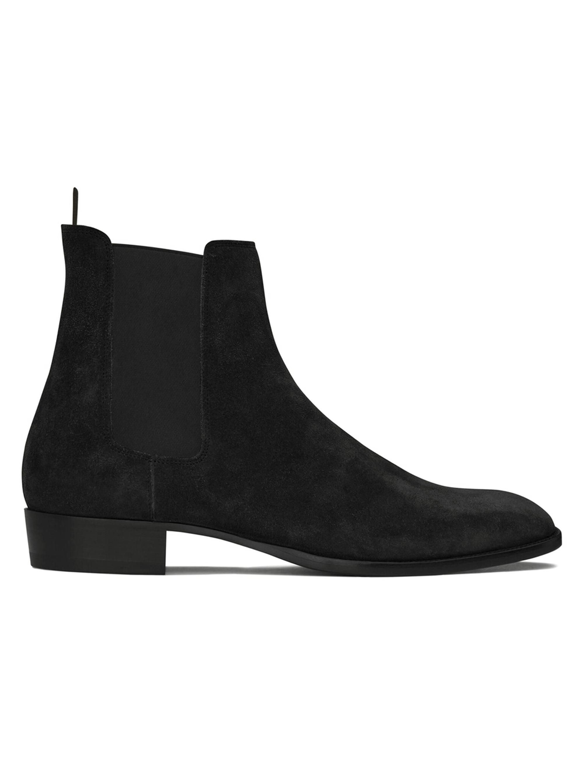 Saint Laurent Wyatt Suede Chelsea Boots | Saks Fifth Avenue