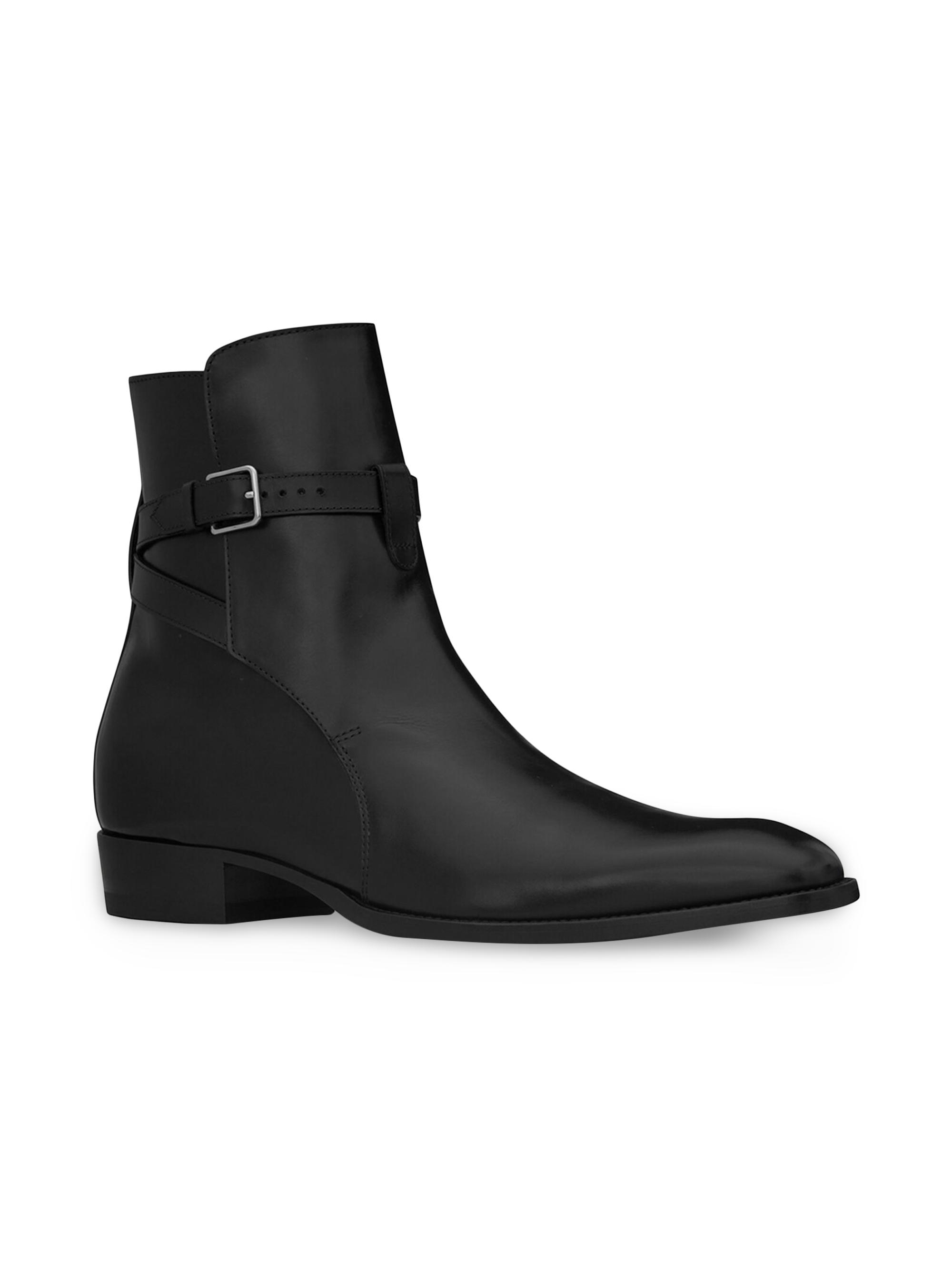 Saint Laurent Wyatt Leather Ankle Boots | Saks Fifth Avenue