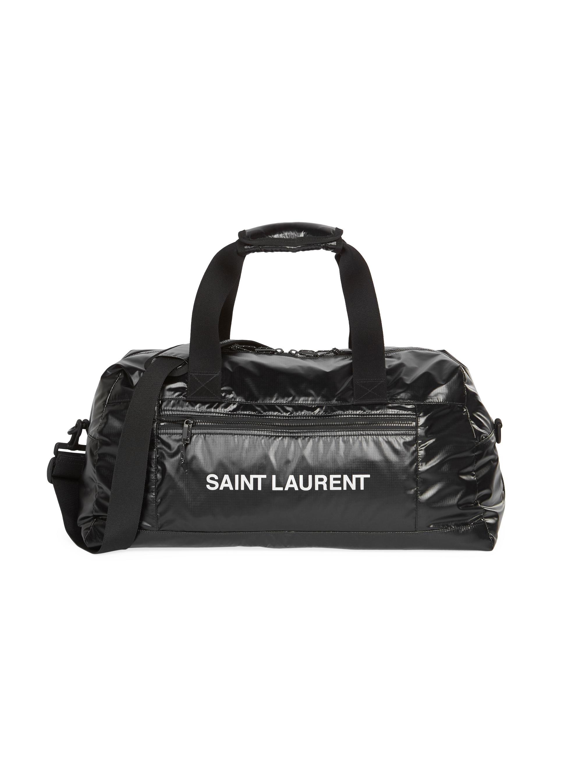 Saint Laurent Men's Sport Duffel Bag - Black Argento