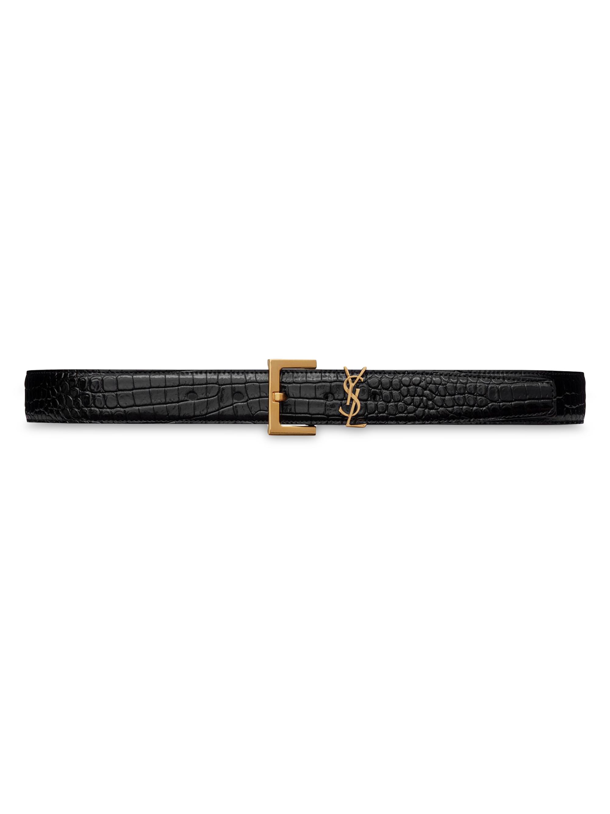 SAINT LAURENT】Cassandra belt スムースレザー CASSANDRE BELT IN