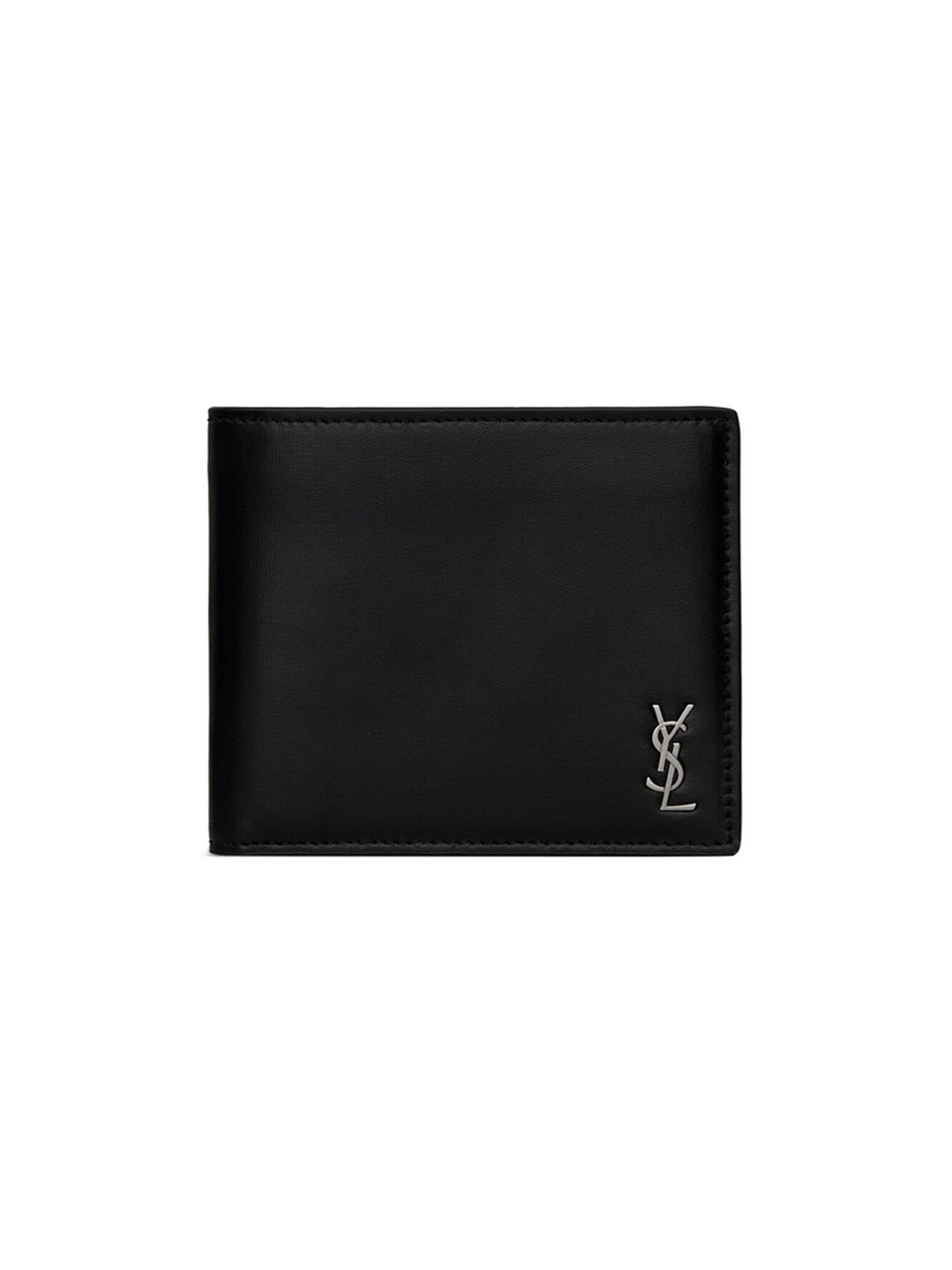 Saint Laurent Men's Monogram East/West Bifold Wallet - Nero
