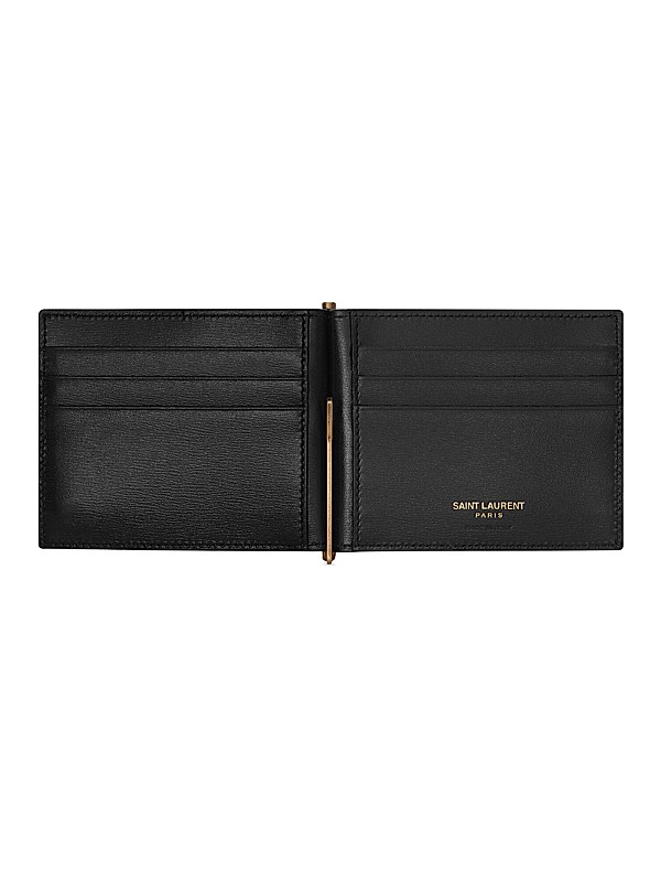 Shop Saint Laurent Leather Logo Wallet | Saks Fifth Avenue Shop Saint Laurent Leather Logo Wallet | Saks Fifth Avenue
