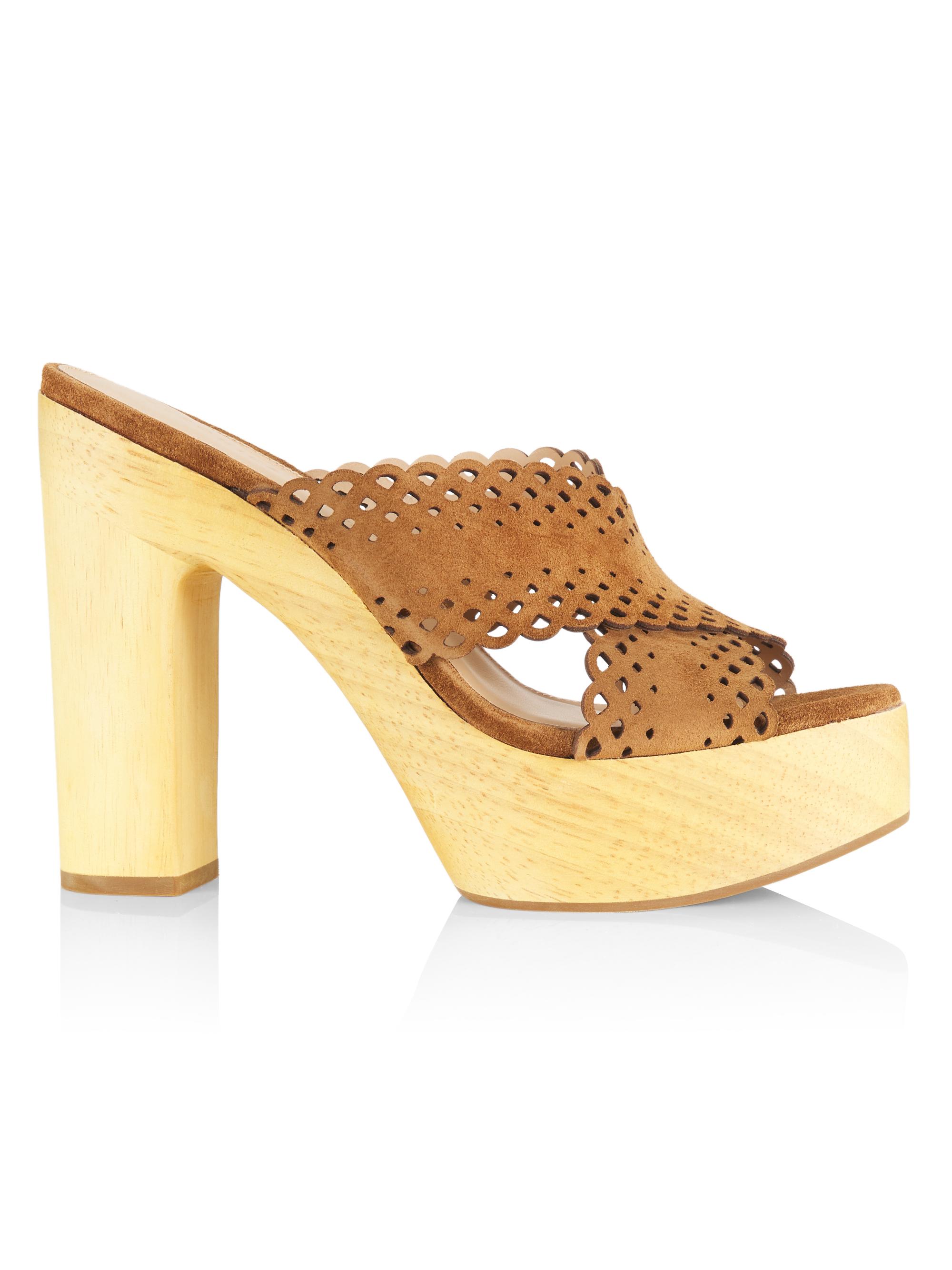 Veronica Beard Gaynor Suede Platform Mules | Saks Fifth Avenue