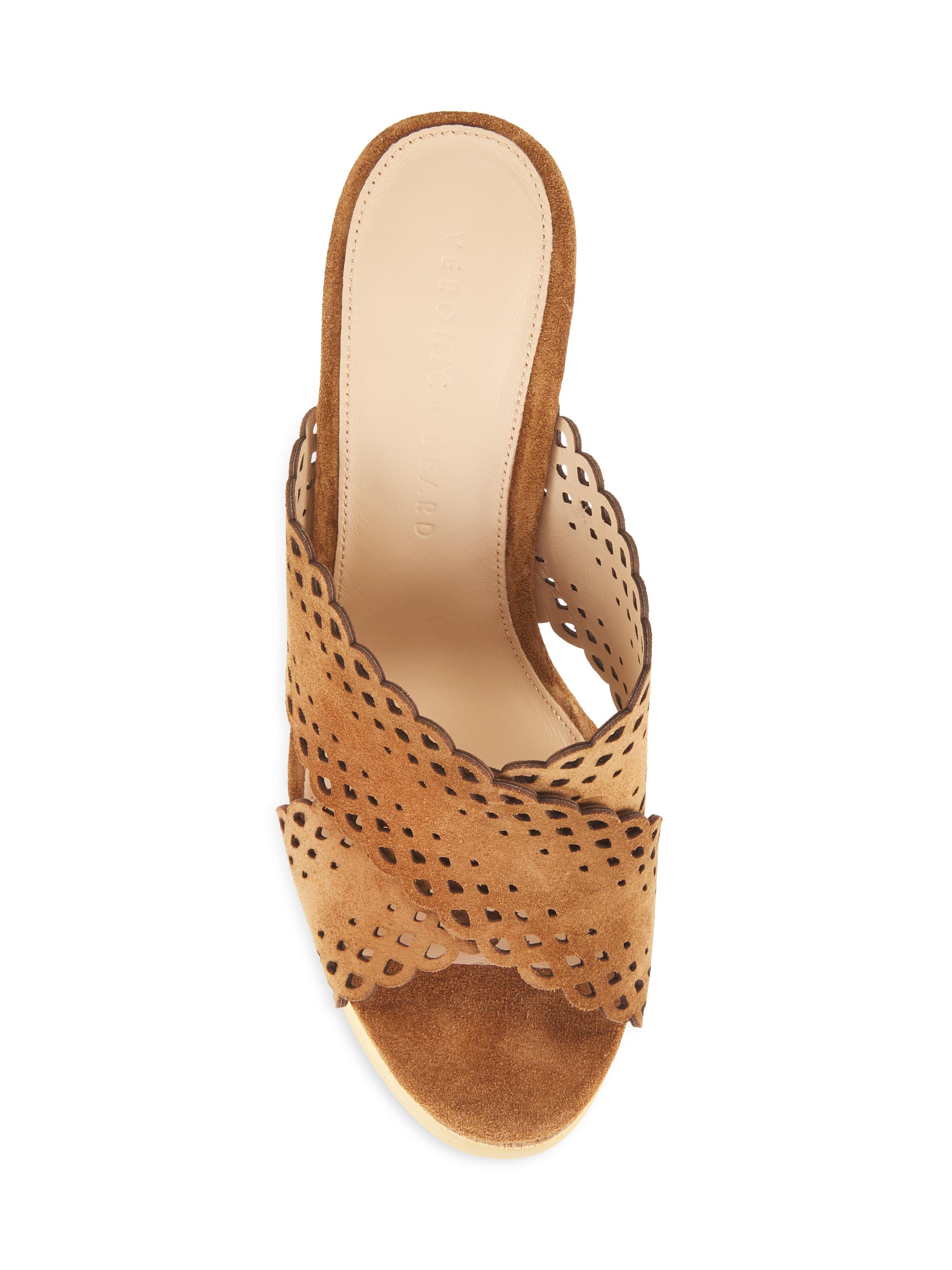 Veronica Beard Gaynor Suede Platform Mules | Saks Fifth Avenue