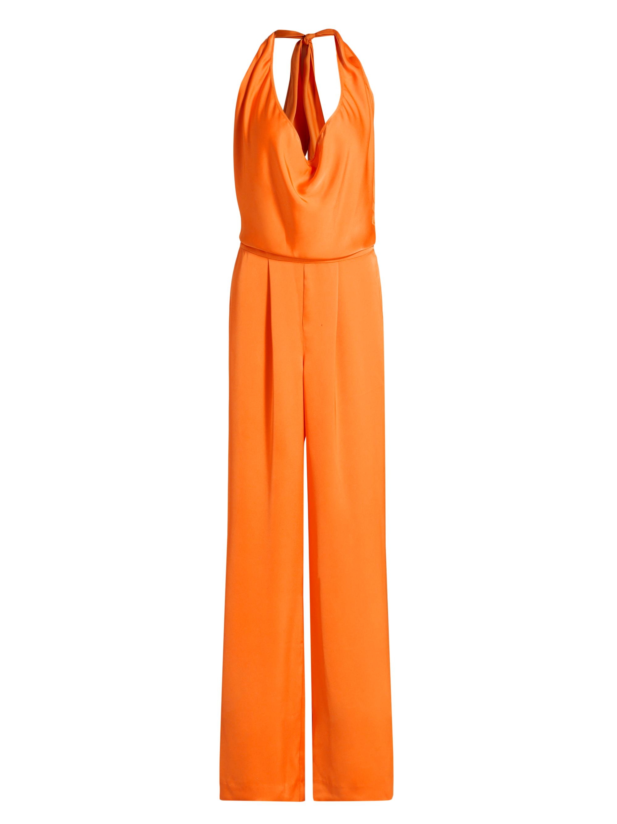 Ramy Brook Harriet Satin Halter Jumpsuit | Saks Fifth Avenue