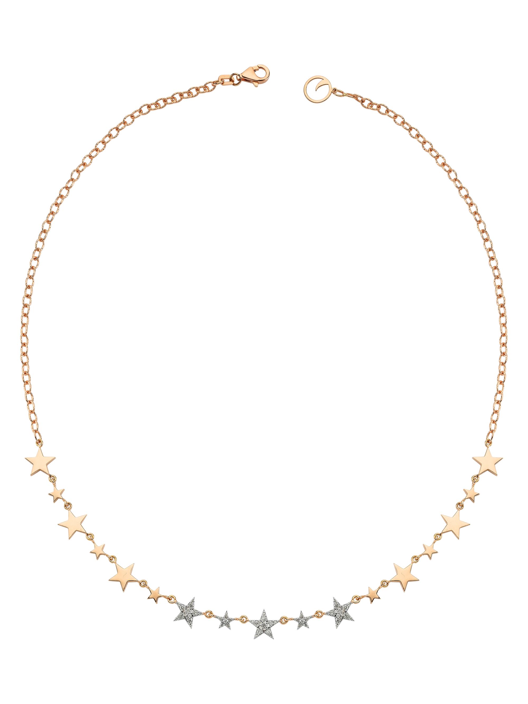 Bee Goddess Women's Star Light Sirius 14K Rose Gold & Diamond Star Necklace - Rose Gold