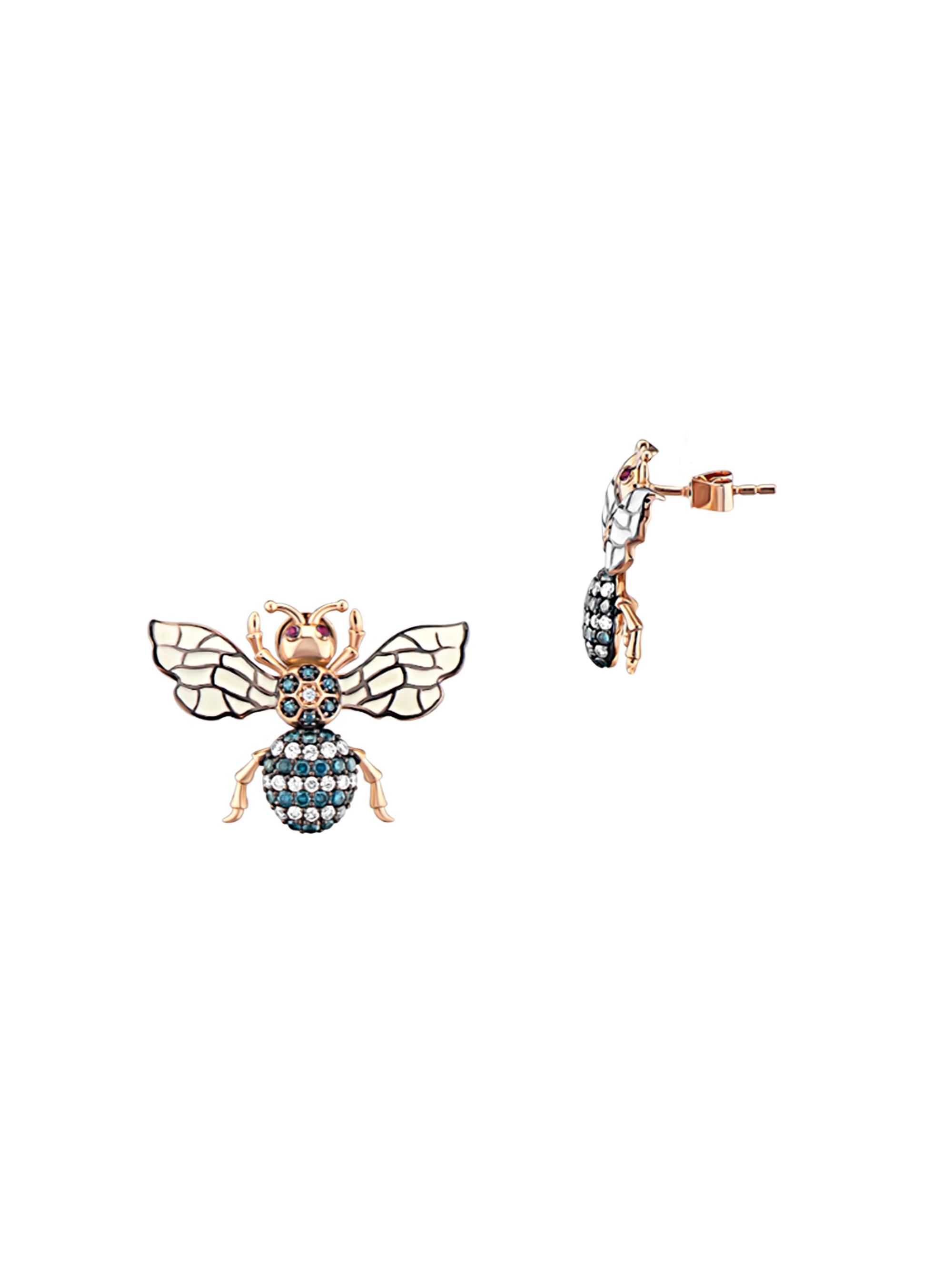 Bee Goddess Women's Honey 14K Rose Gold & 0.42 TCW Diamond Earrings - Rose Gold