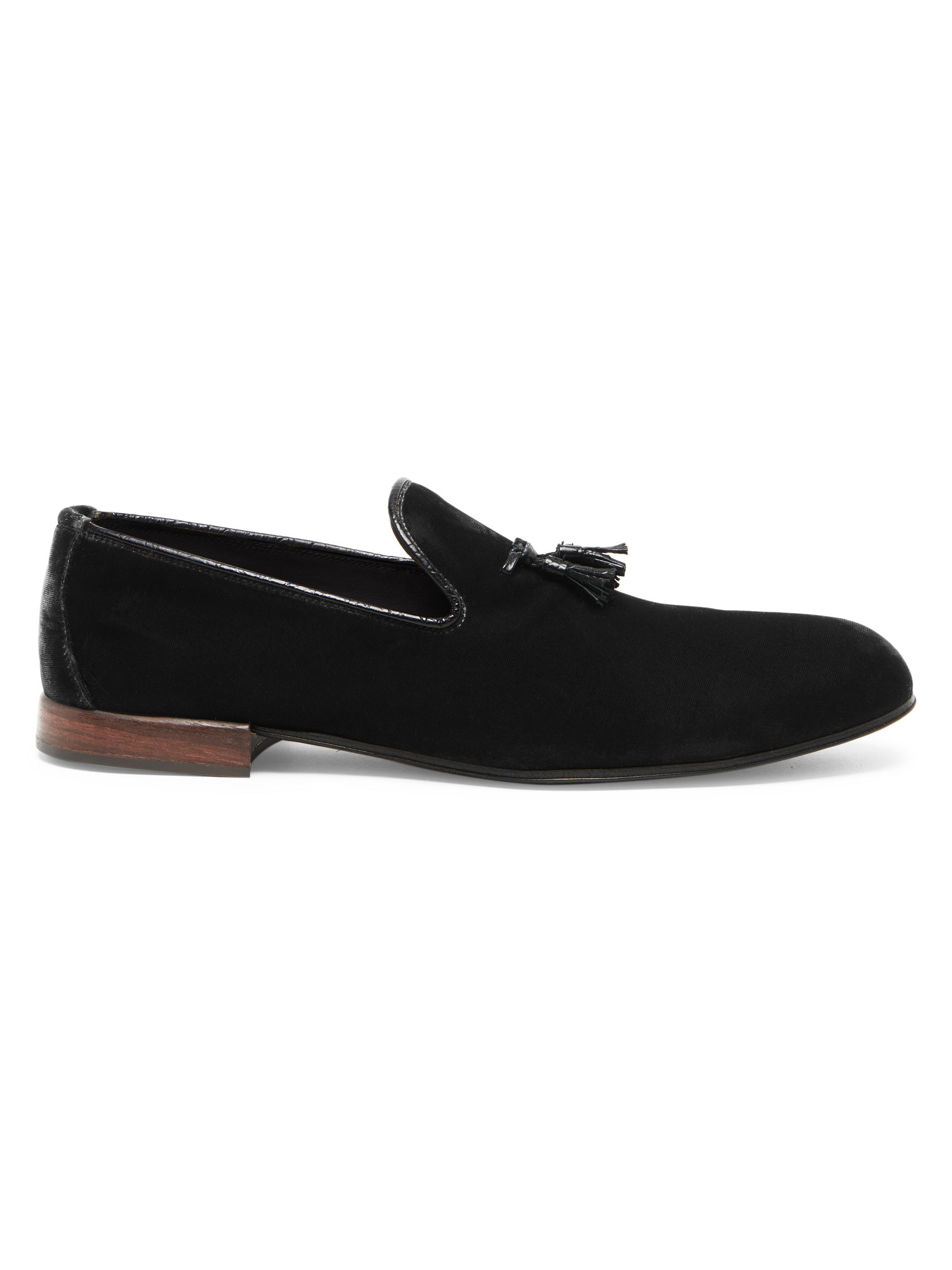 TOM FORD Men's Velvet Loafers - Black